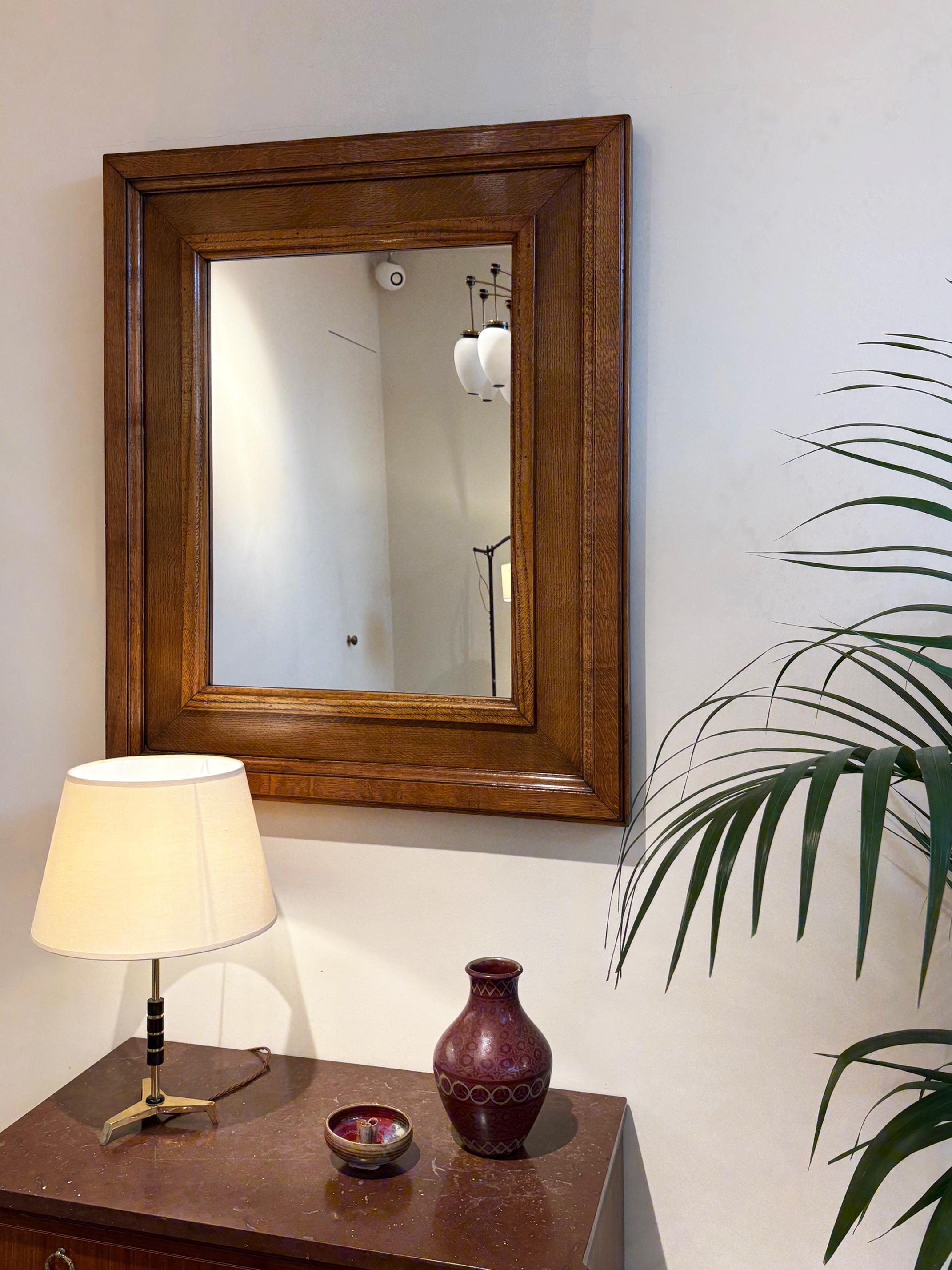 1940s Oak Mirror In Good Condition For Sale In London, GB