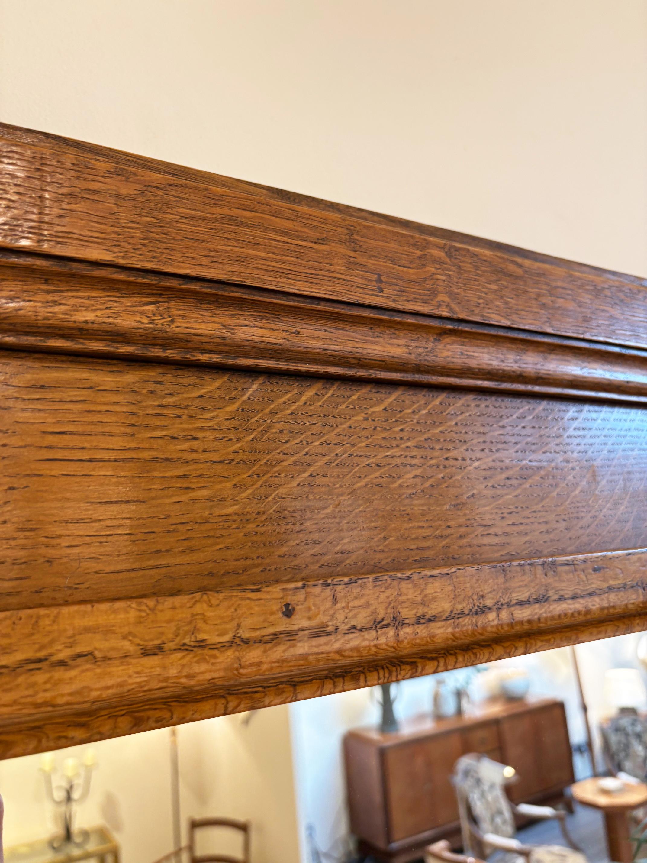 1940s Oak Mirror For Sale 1