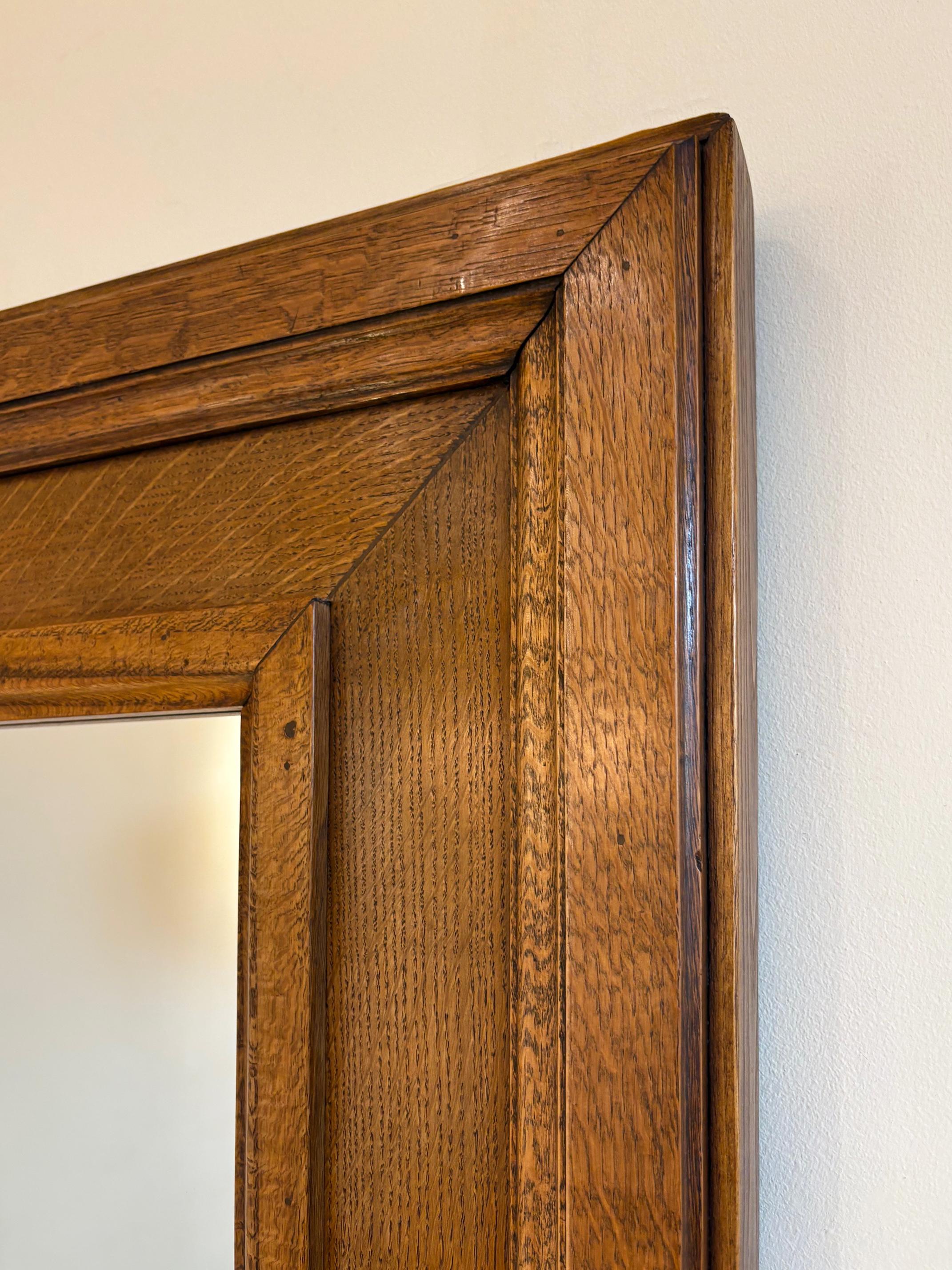 1940s Oak Mirror For Sale 3