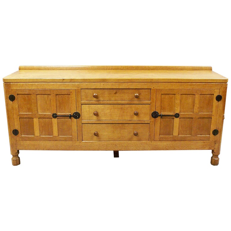 1940s Oak ‘Mouseman’ Sideboard at 1stDibs