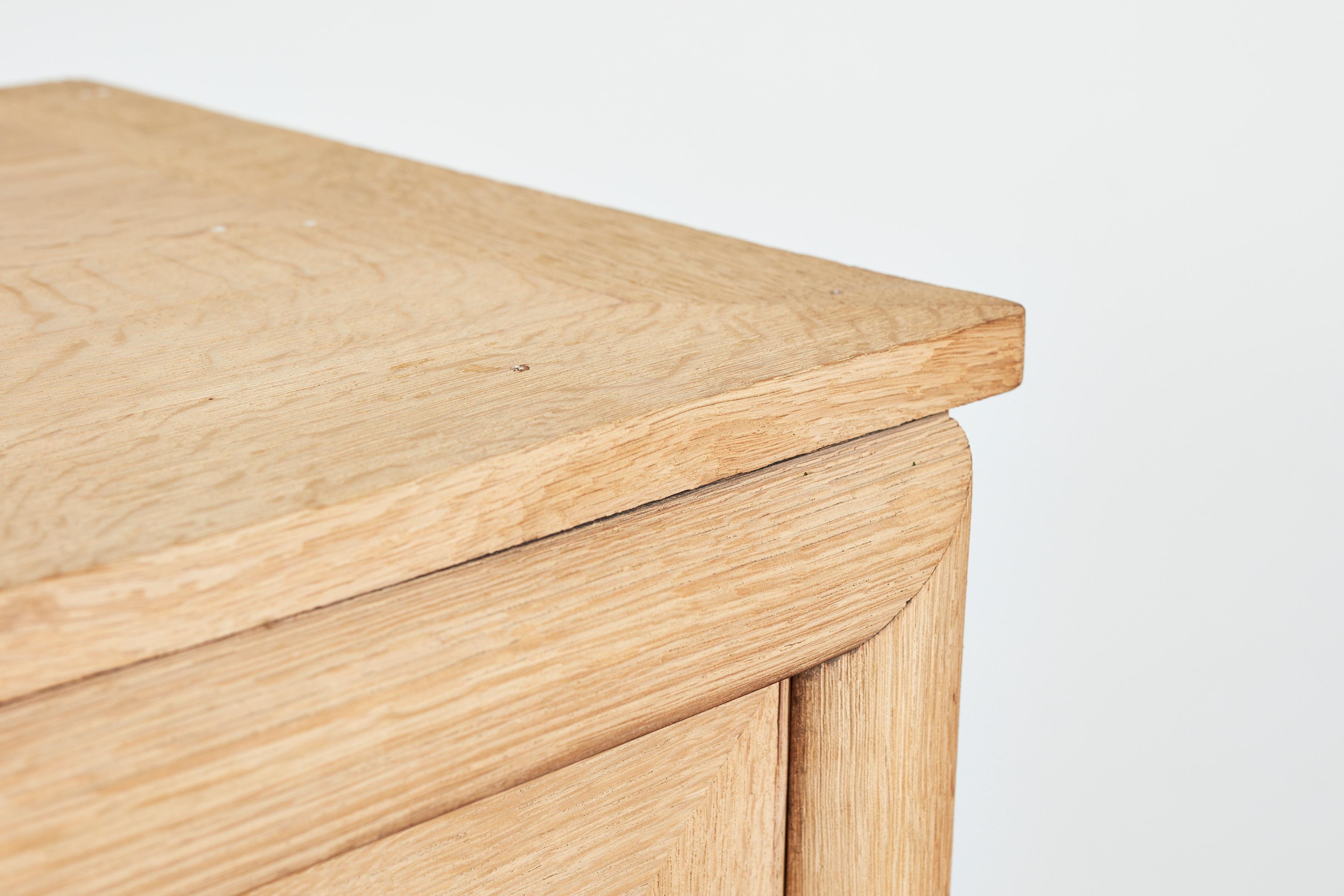 Credenza anni '40 in Oak con marmo bordeaux in vendita 6