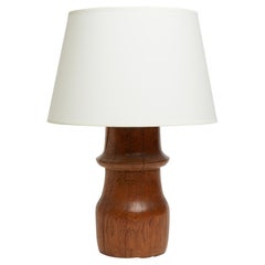 Antique 1940s Oak Table Lamp