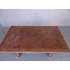 1940's Oak Table with Parquet Flooring