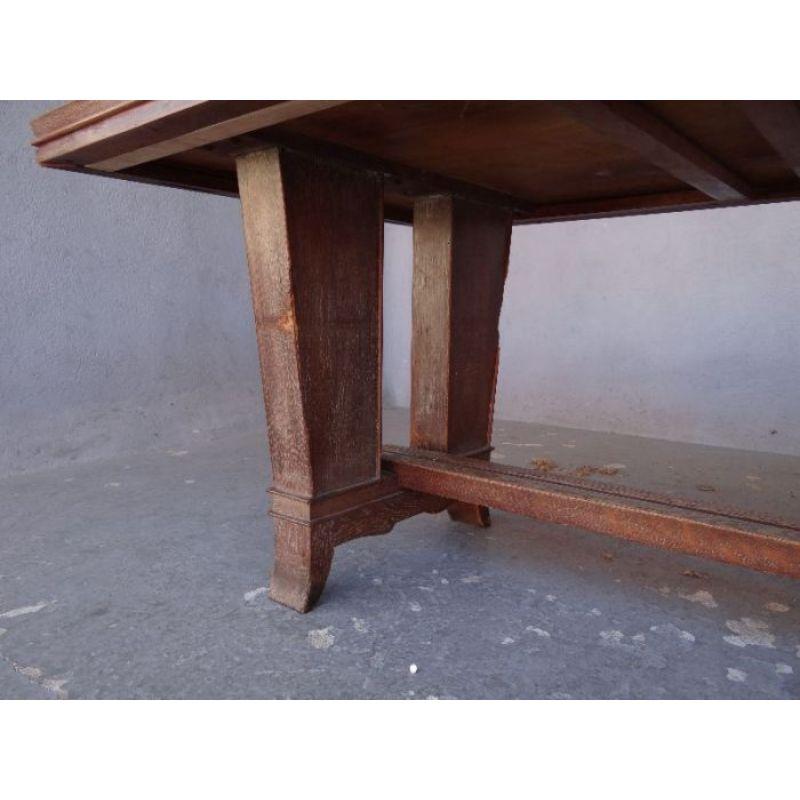 20th Century 1940's Oak Table with Parquet Flooring For Sale