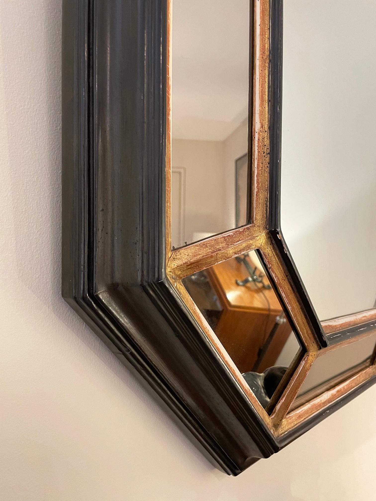 20th Century 1940s Octagonal Cushioned Mirror