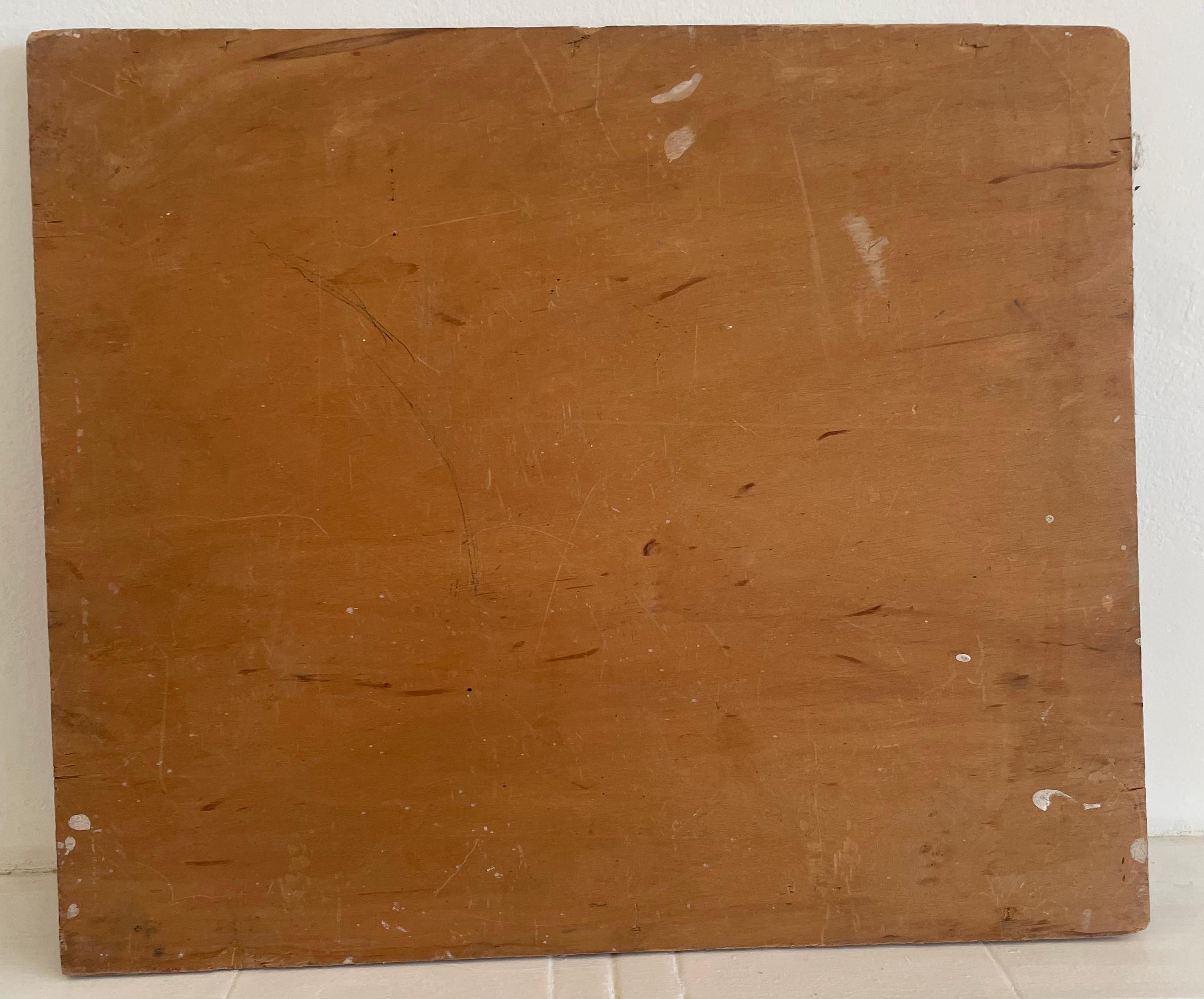 Peinture Huile sur carton des années 1940, fleurs dans un vase, signée Camoletti 1940 en vente