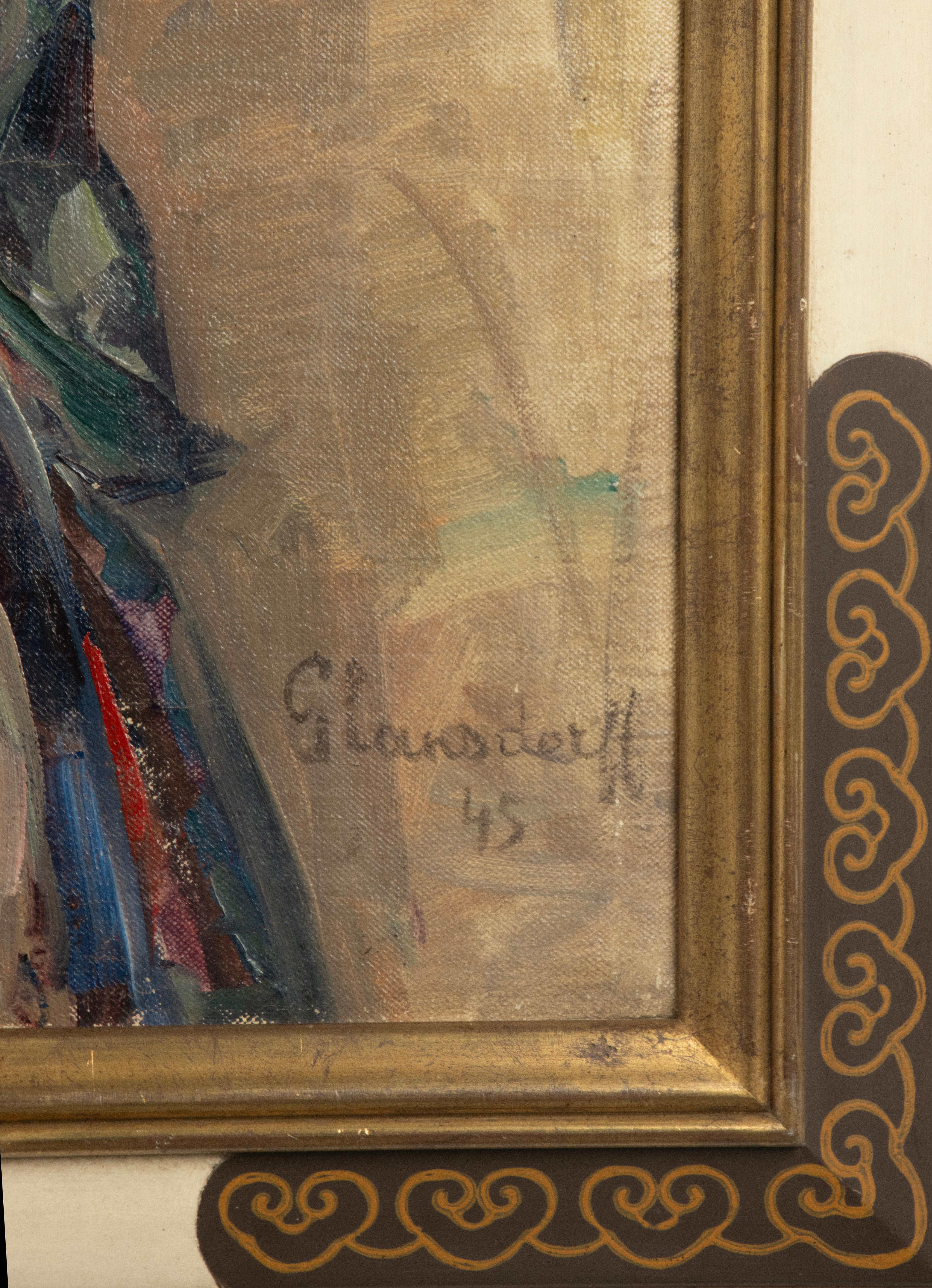 Belgian 1940's Oil Painting - Portrait of a Child - Hubert Glansdorff - Belgium For Sale
