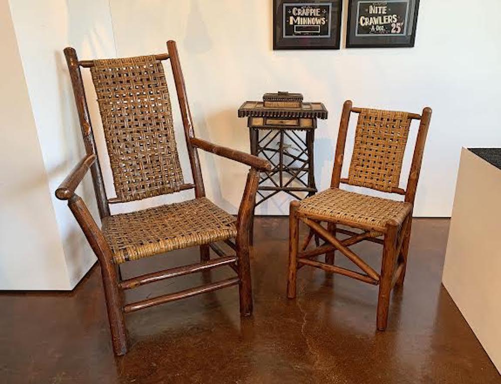 Hand-Crafted 1940's Old Hickory High Back Chair