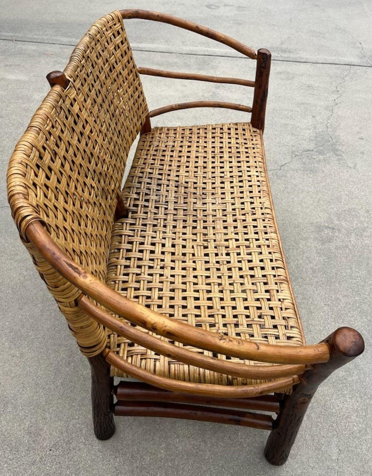 Adirondack 1940s Old Hickory Marysville Settee Stamped For Sale