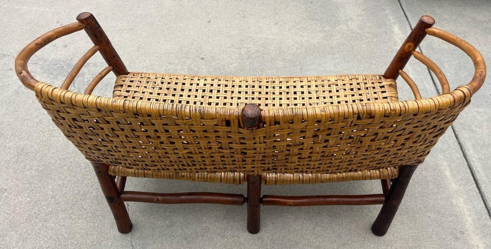 American 1940s Old Hickory Marysville Settee Stamped For Sale