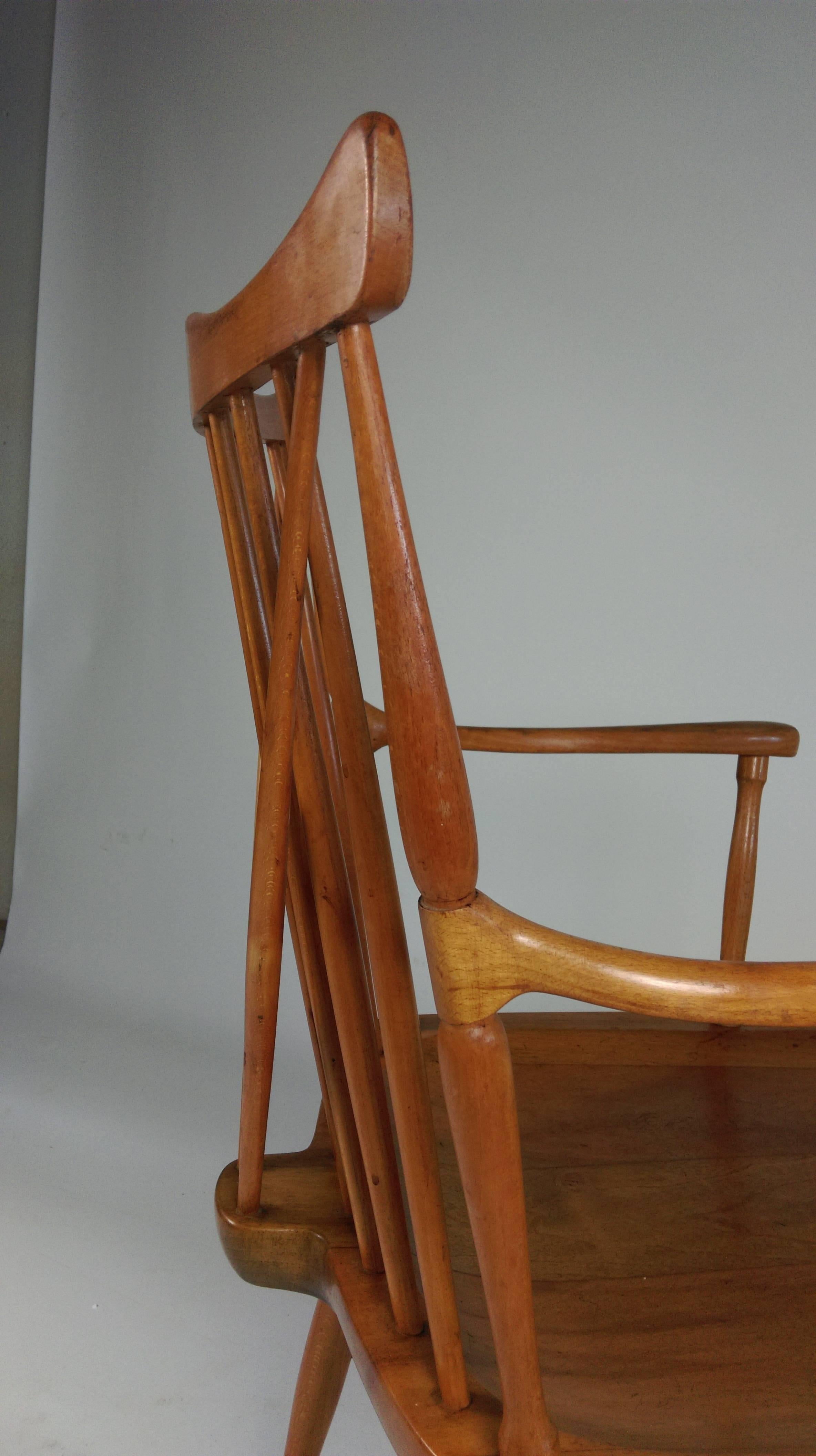 1940s Ole Wanscher Set of Two Windsor Chairs in Beech and Elm by Fritz Hansen 2