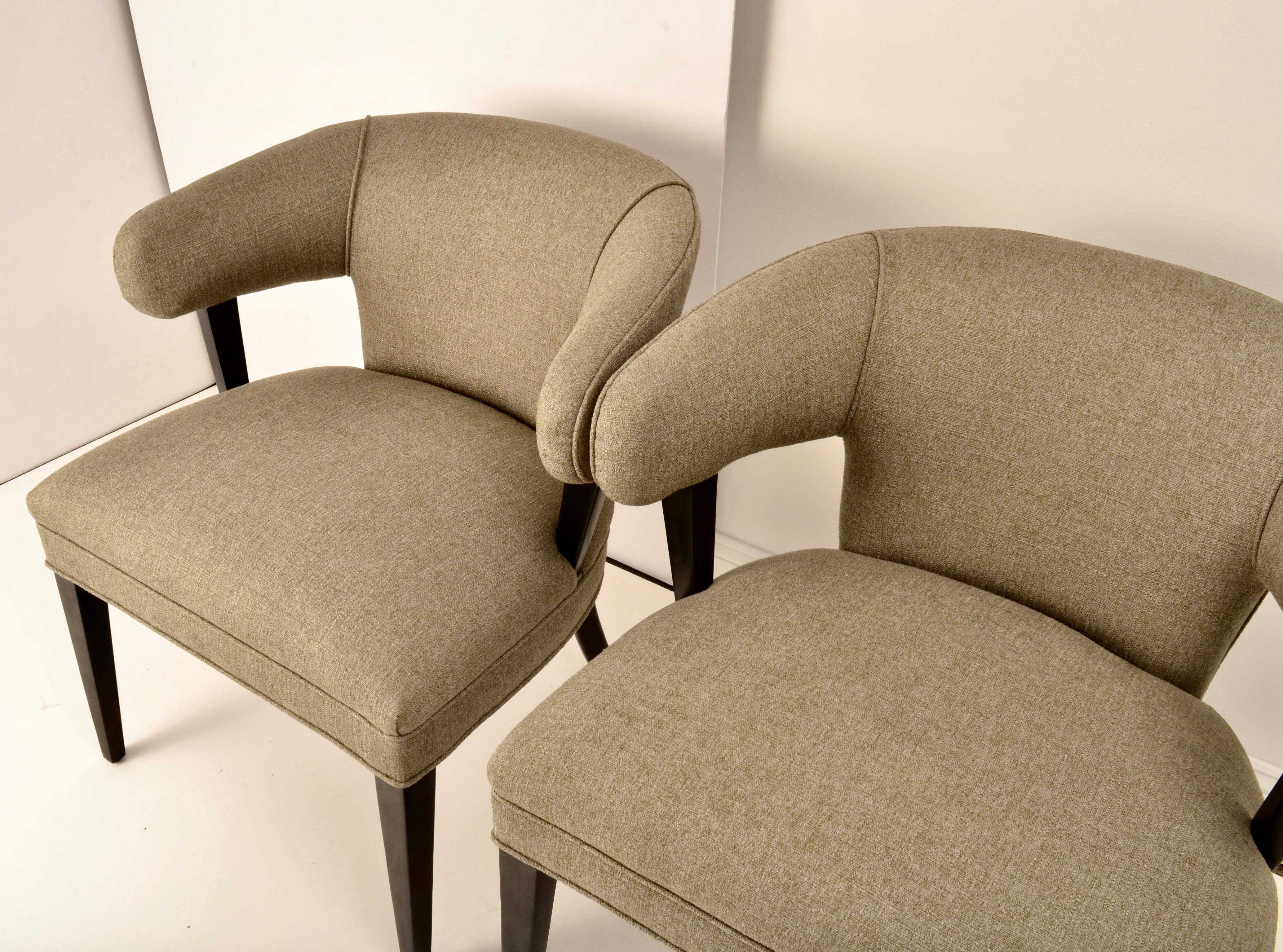 Mid-Century Modern 1940s Open Arm Chairs