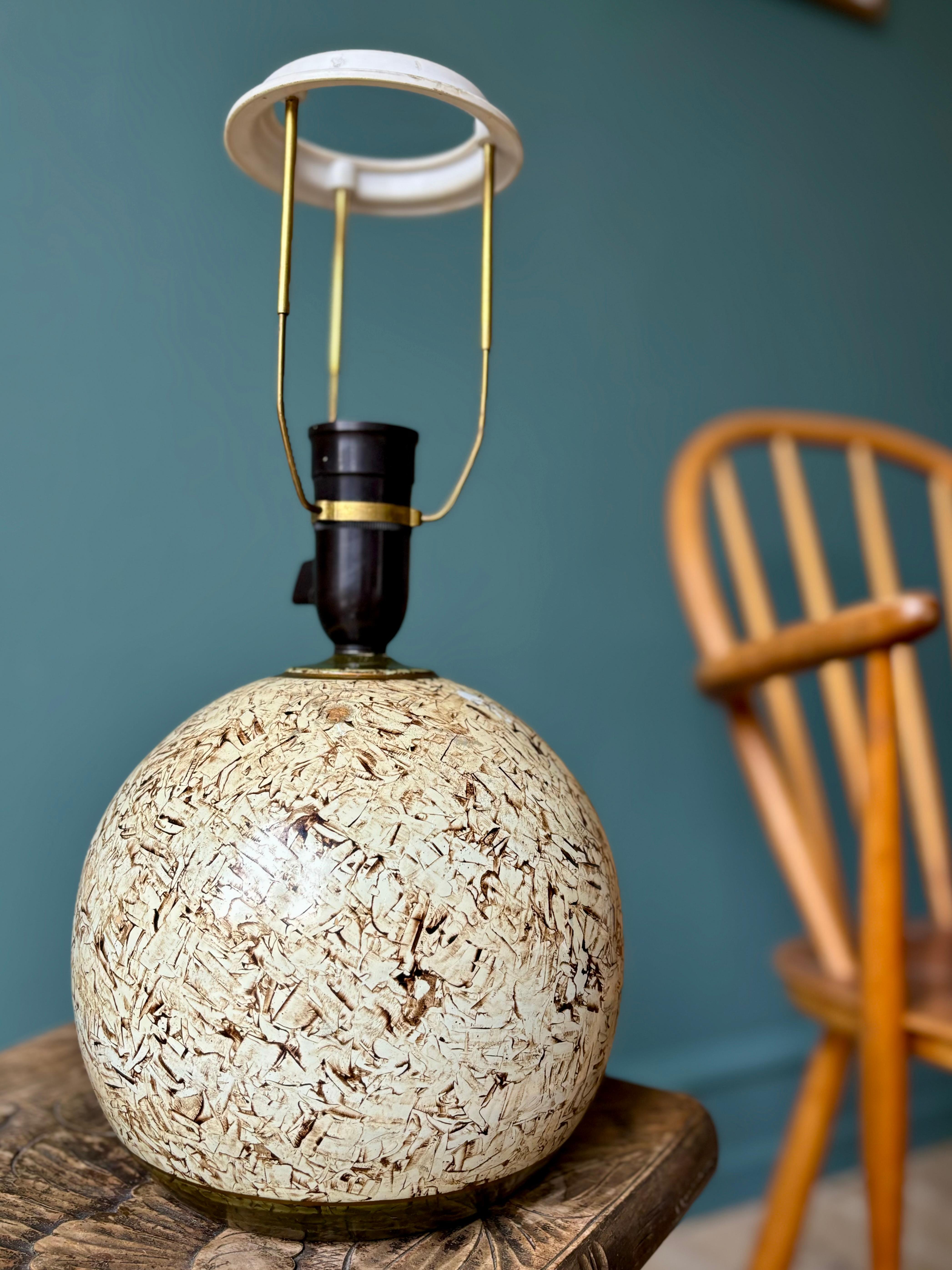 20th Century 1940s Organic Modern Earthcolored Table Lamp For Sale
