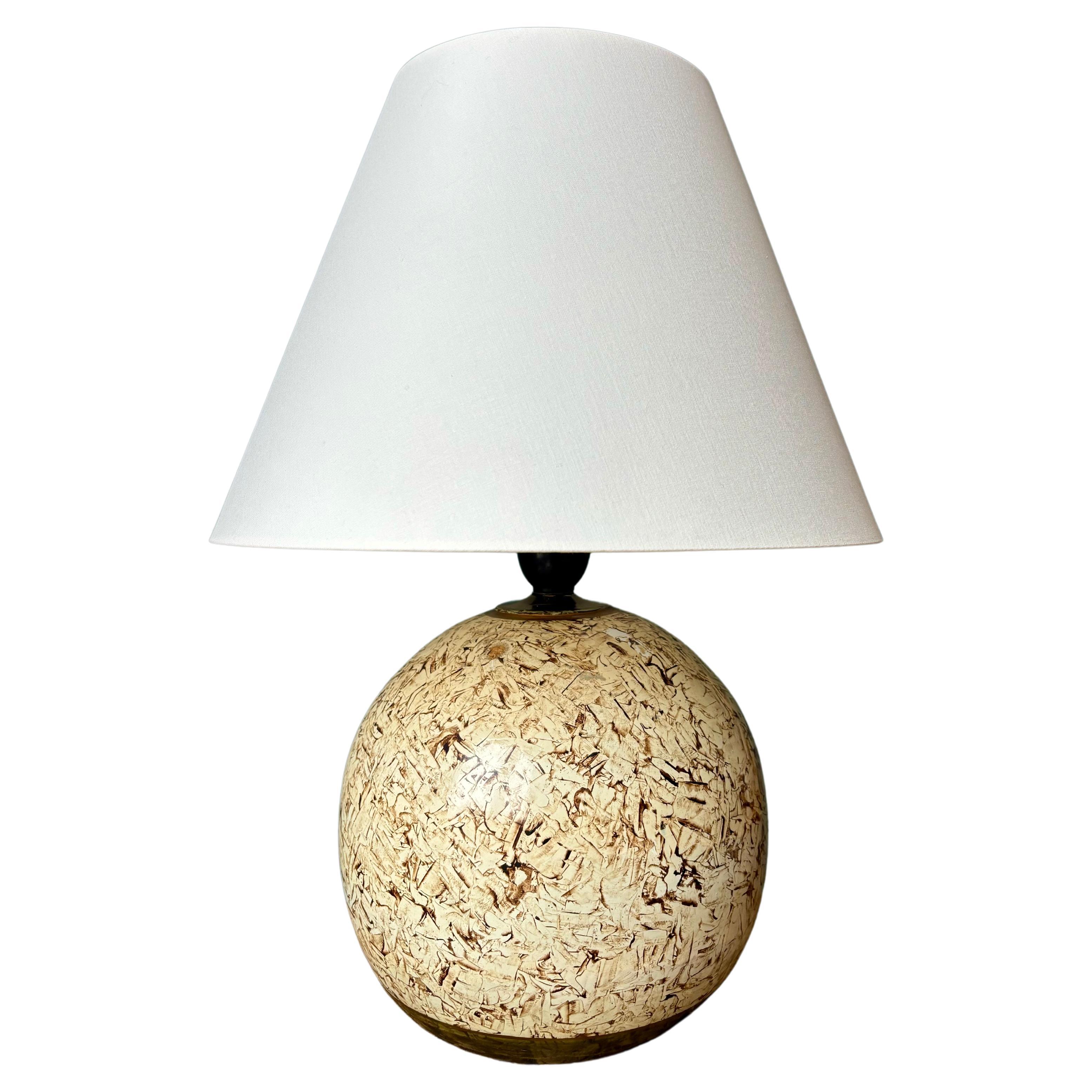 1940s Organic Modern Earthcolored Table Lamp For Sale