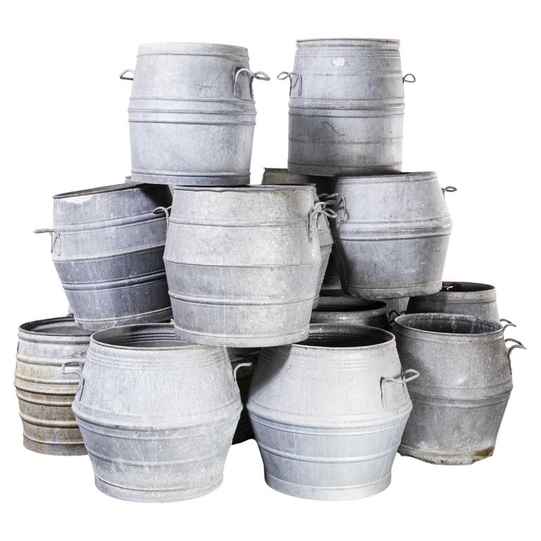 1940's Original Belgian Washing Dolly Tubs, Planters For Sale at 1stDibs