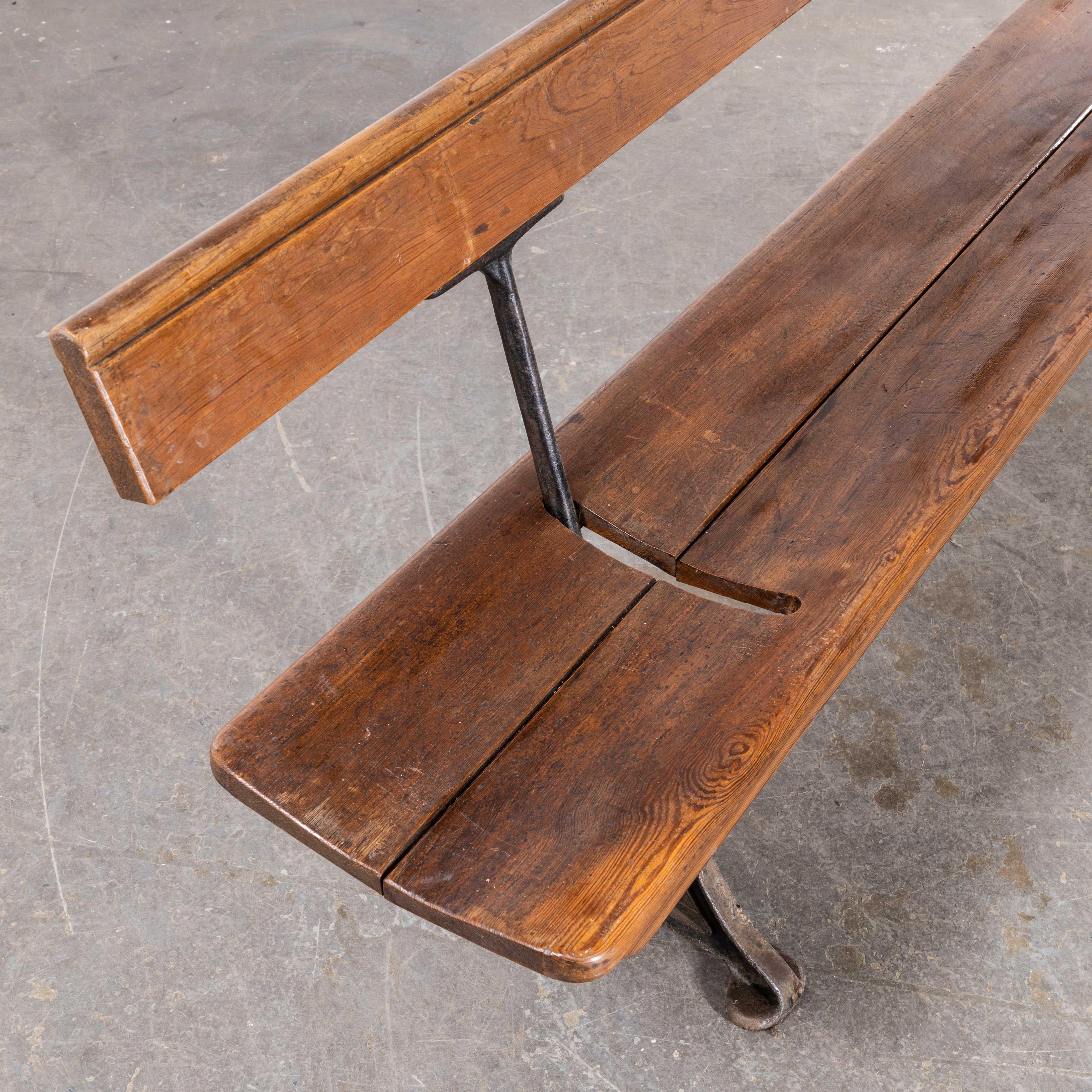 English 1940s Original British Station Benches, Model 2337