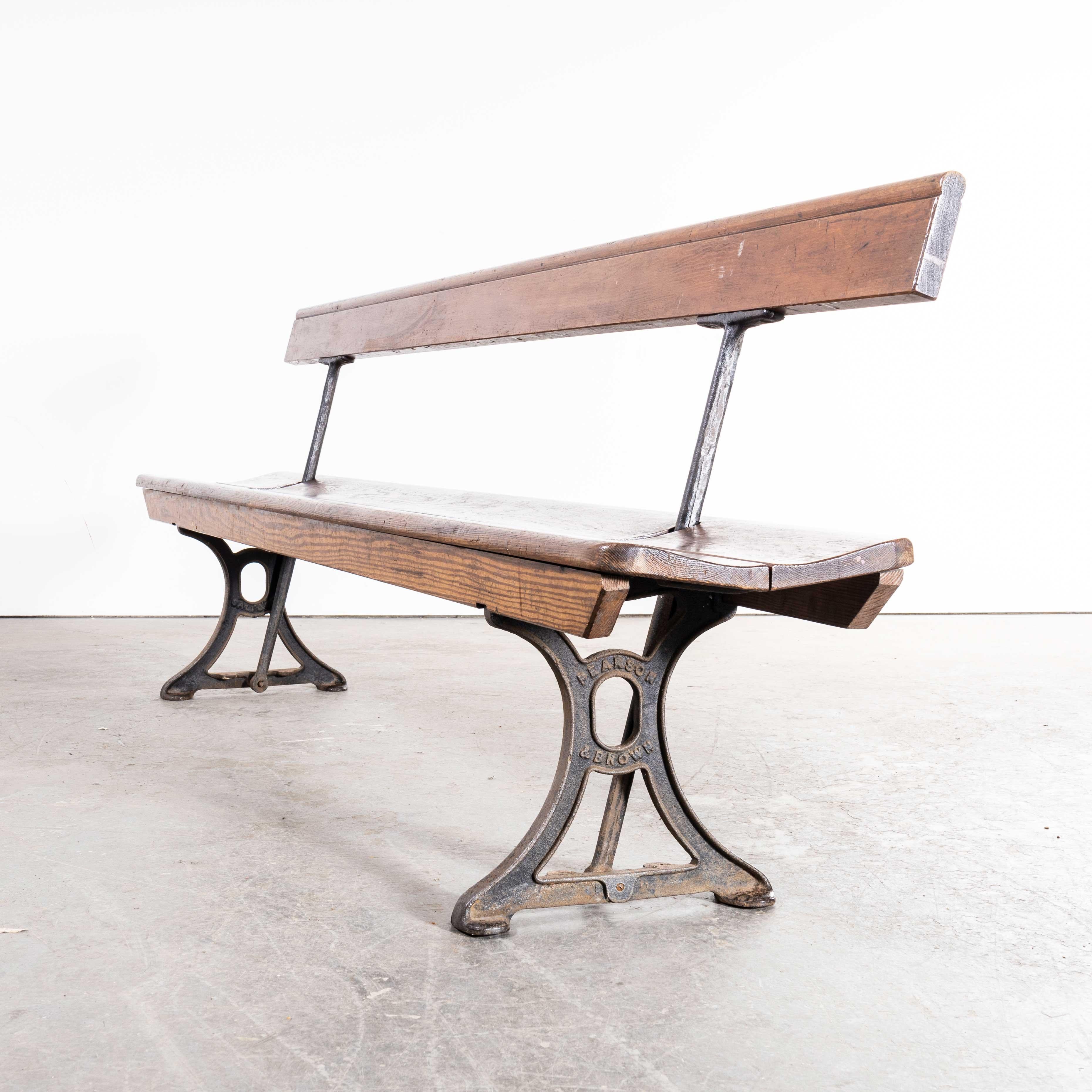 English 1940s Original British Station Benches, Model 2339 For Sale