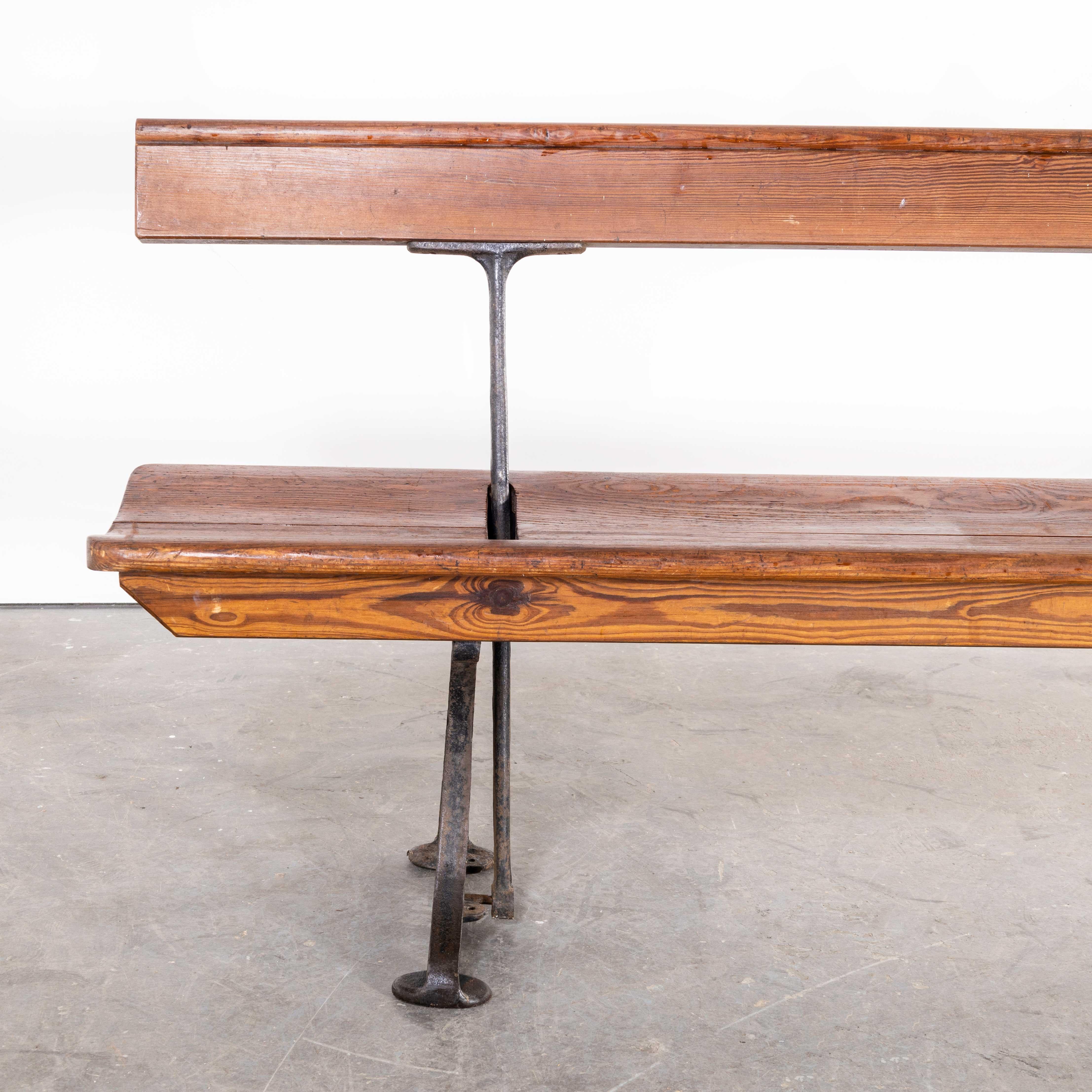 English 1940s Original British Station Benches, Model 2340 For Sale