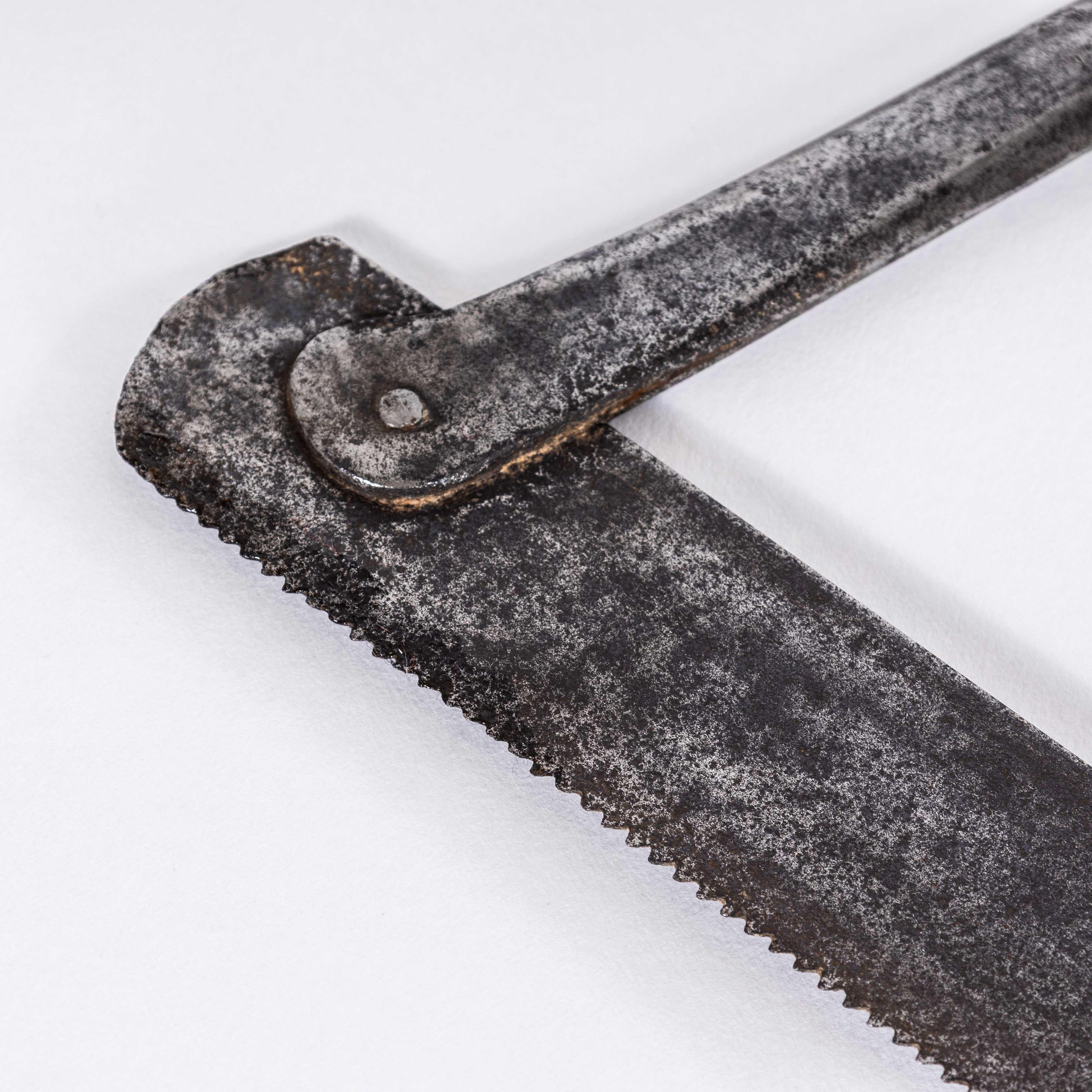 Steel 1940's Original Butchers Saw For Sale