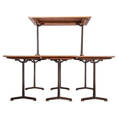 Tables de bistrot Fischel des années 1940, avec piètement d'origine (5410)