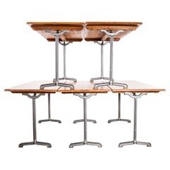 Mesas de comedor «Bistro» de Fischel con base de fundición original de los años 40