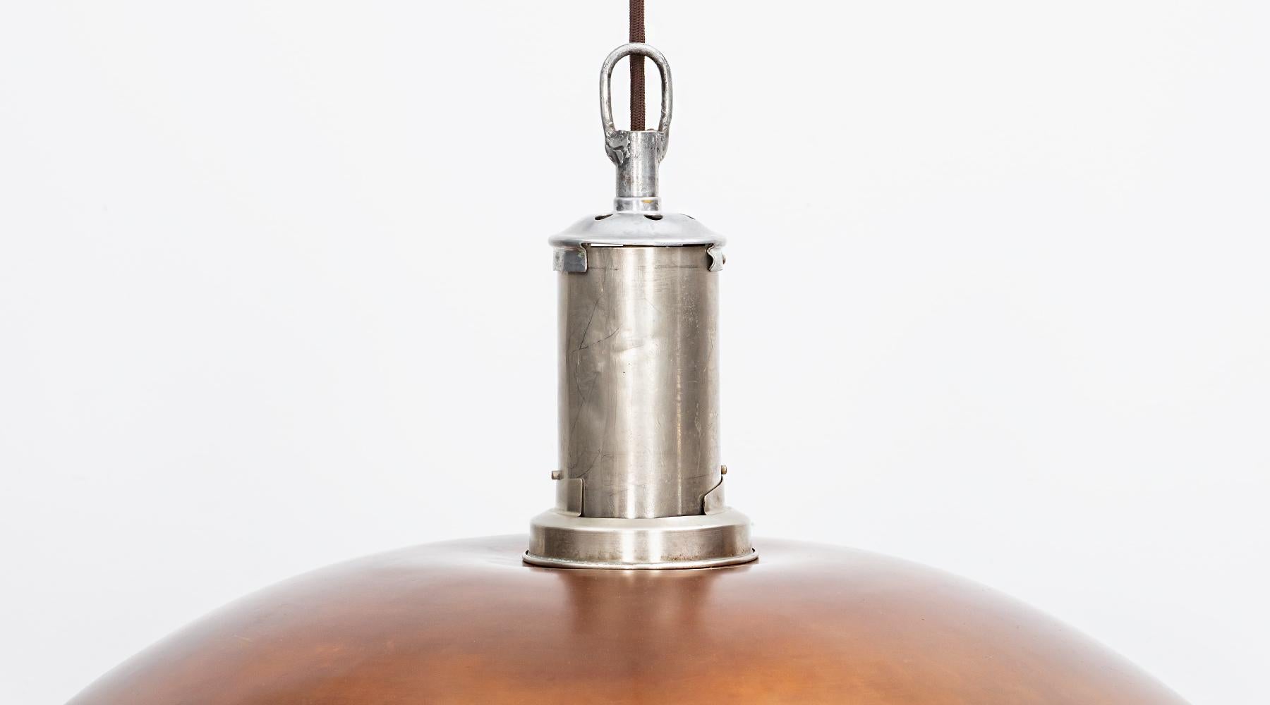 Plated 1940s Original Copper Ceiling Lamp 6/5 by Poul Henningsen 'b' For Sale
