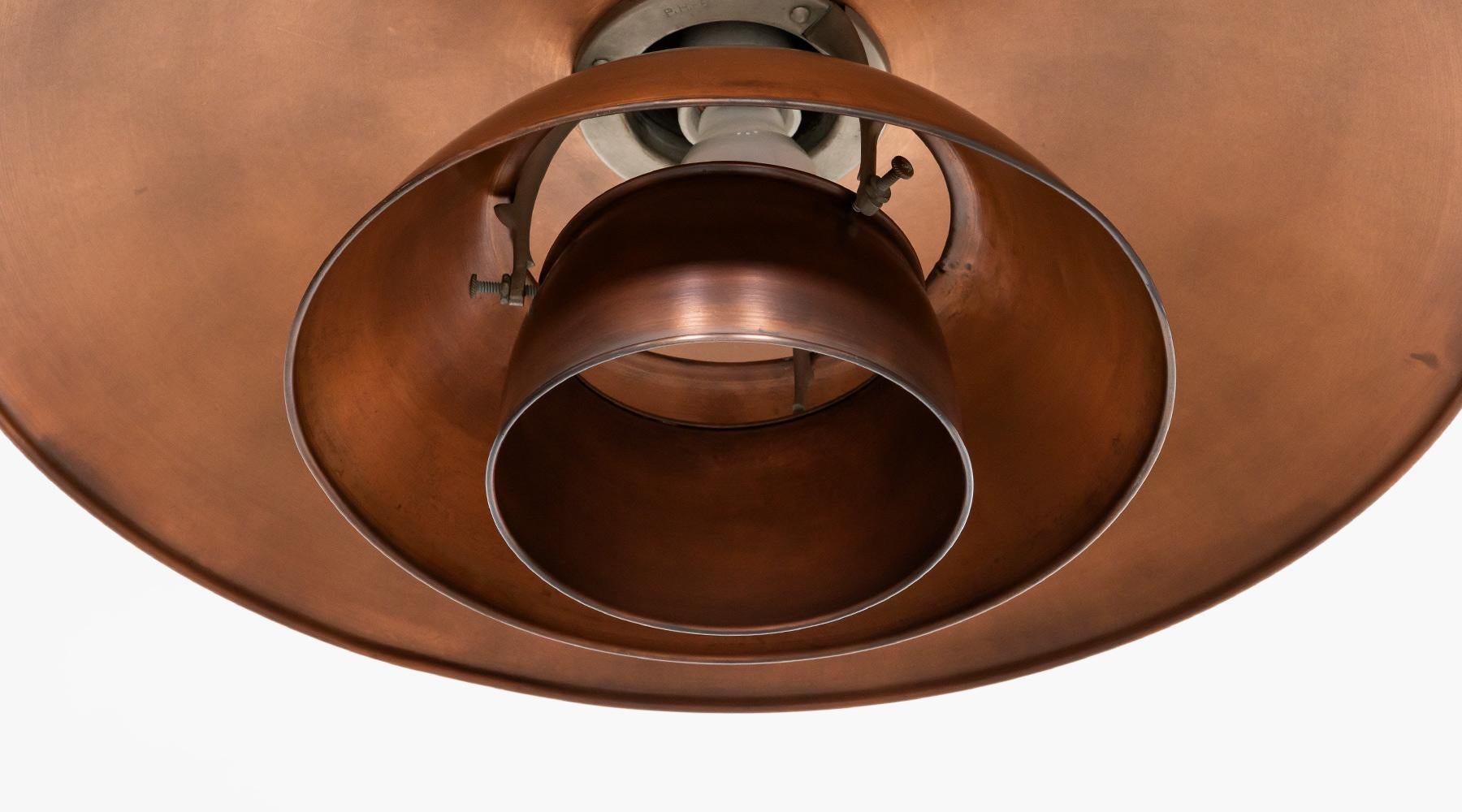 1940s Original Copper Ceiling Lamp 6/5 by Poul Henningsen 'b' For Sale 1