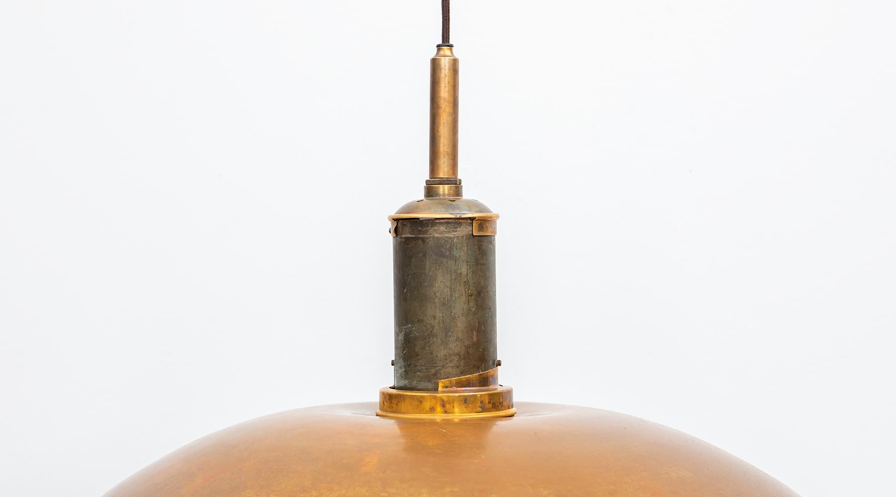 Plated 1940s Original Copper Ceiling Lamp 6/5 by Poul Henningsen For Sale