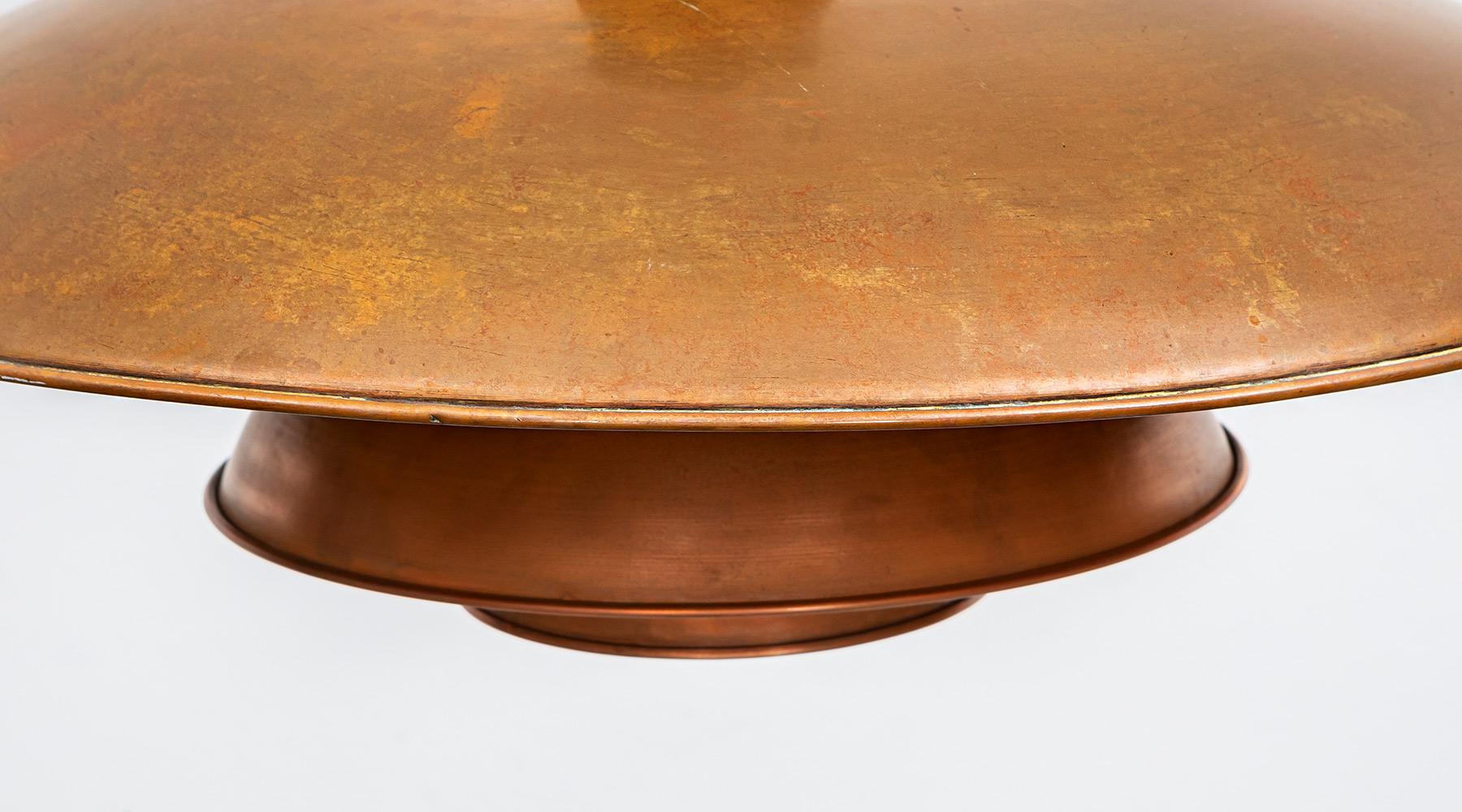 1940s Original Copper Ceiling Lamp 6/5 by Poul Henningsen For Sale 1