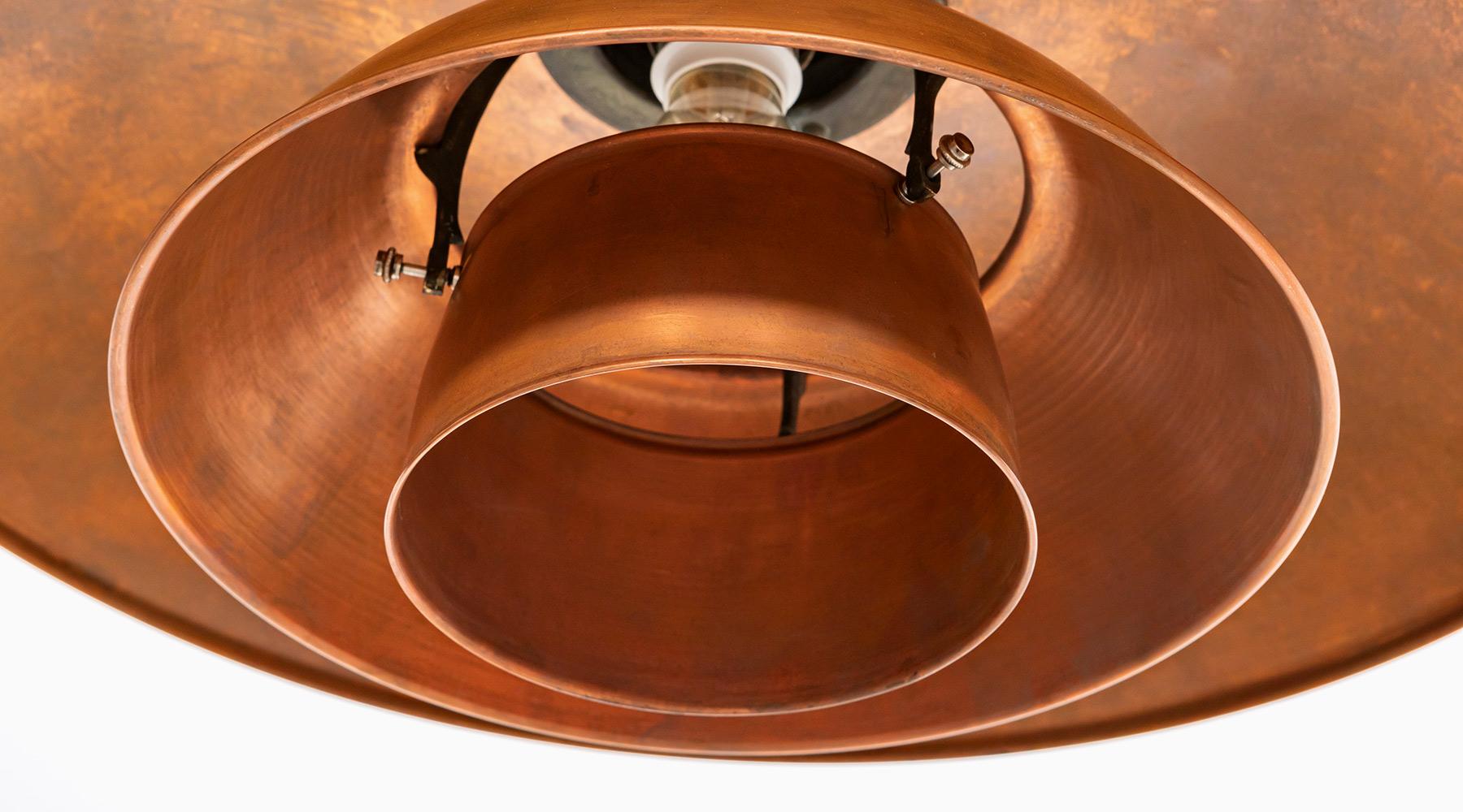 1940s Original Copper Ceiling Lamp 6/5 by Poul Henningsen For Sale 2