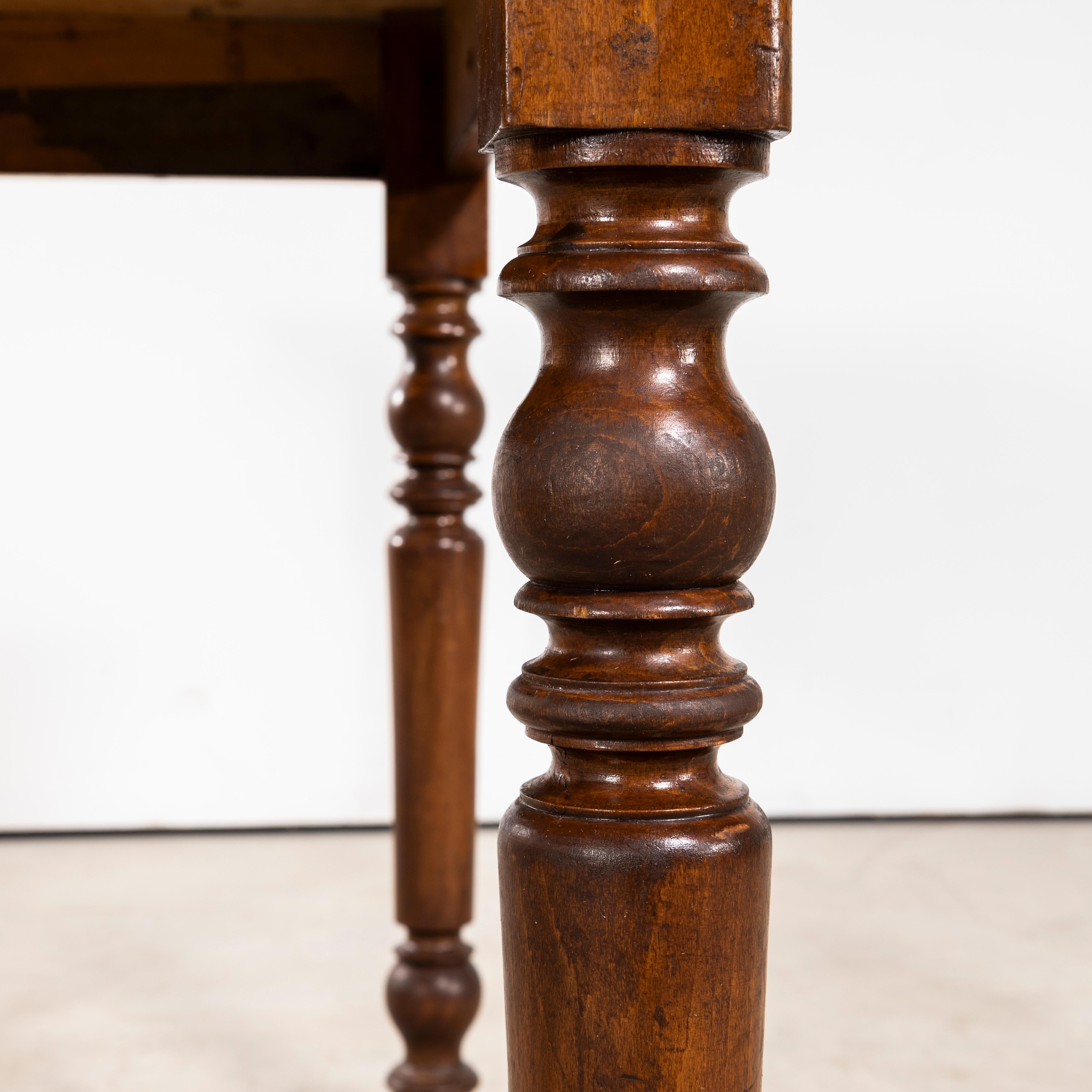 1940's Original French Fruitwood Compact Dining Table - Bobbin Leg For Sale 3