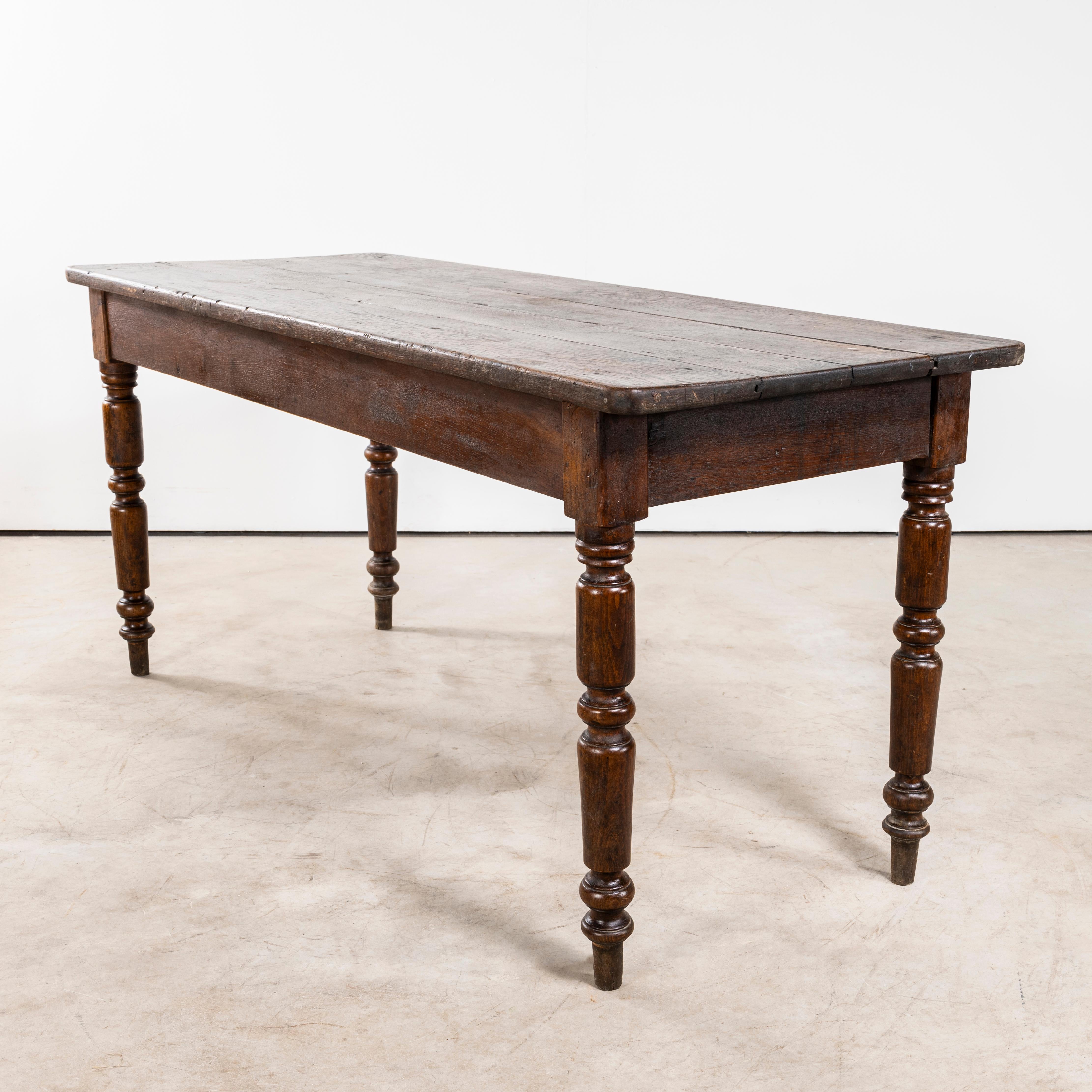large french rectangular dining table, 1940s |... 1940's Original French Fruitwood Large Rectangular Dining Table ...