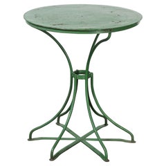 1940
s Original French Green Garden Table
