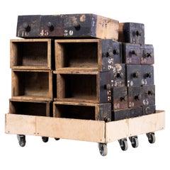 1940s Original French Hardware Drawers, Good Quantity Available