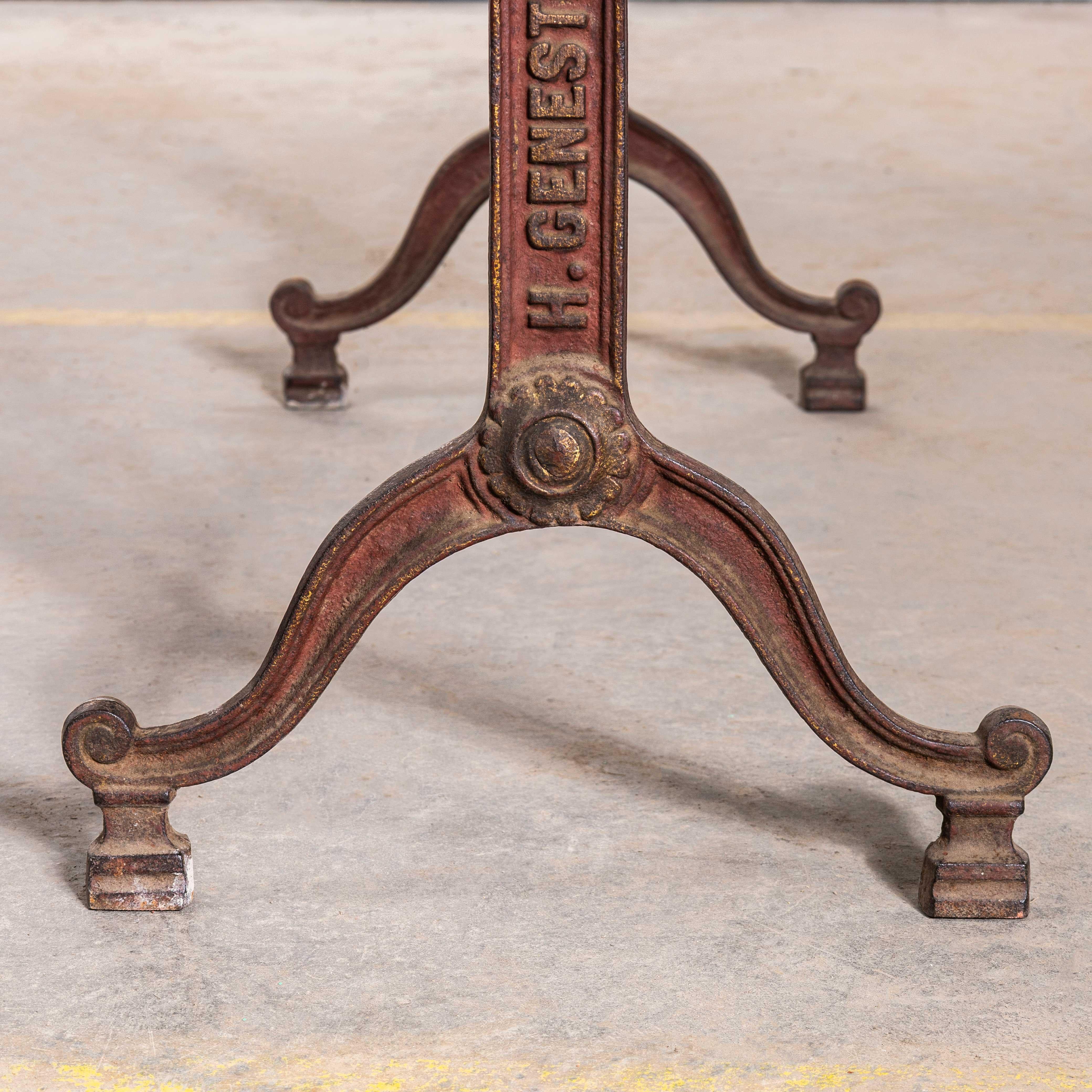 1940's Original French Intricate Relief Cast Base Table (3577) For Sale 5