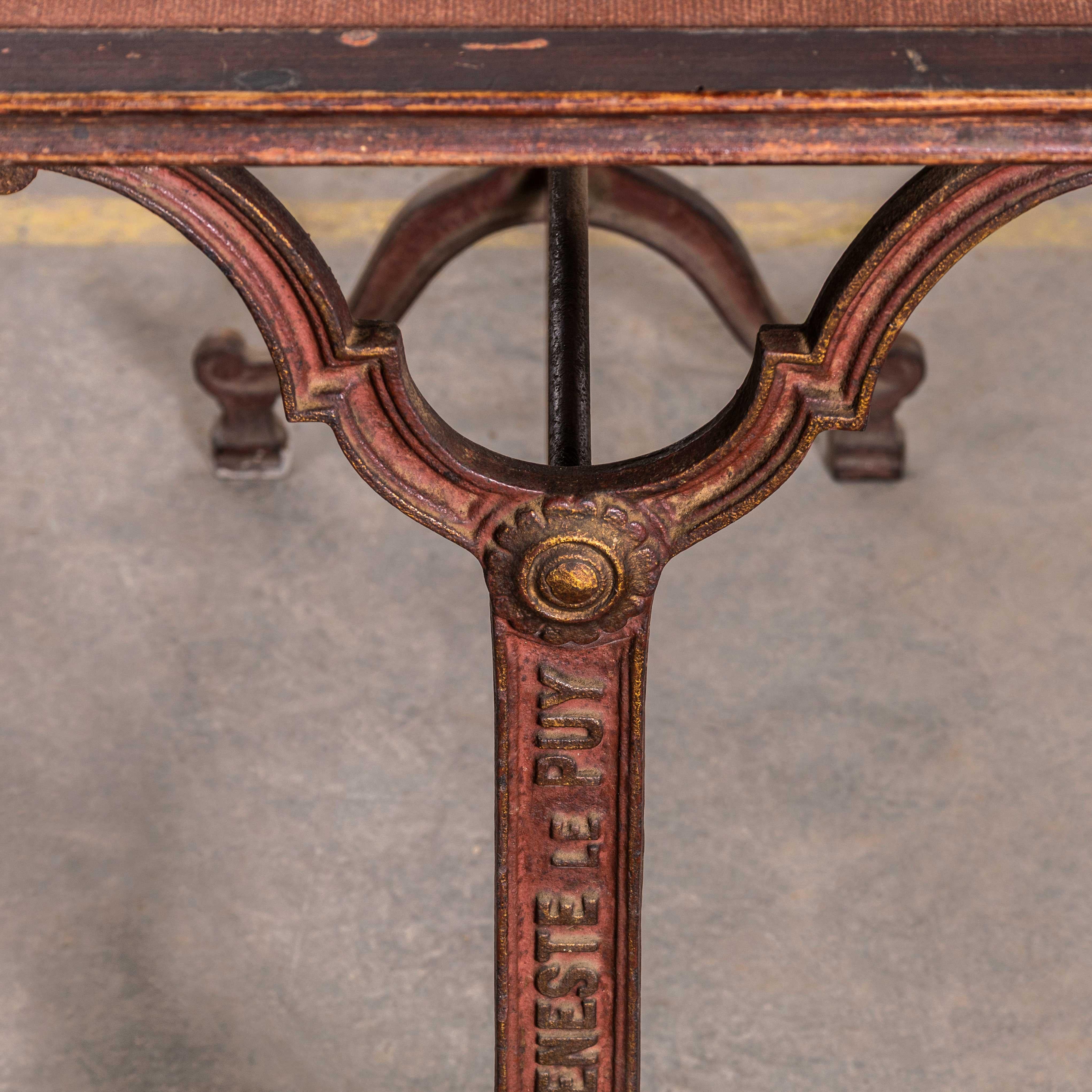 1940's Original French Intricate Relief Cast Base Table (3577) For Sale 8