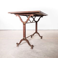 1940's Original French Intricate Relief Cast Base Table (3577)