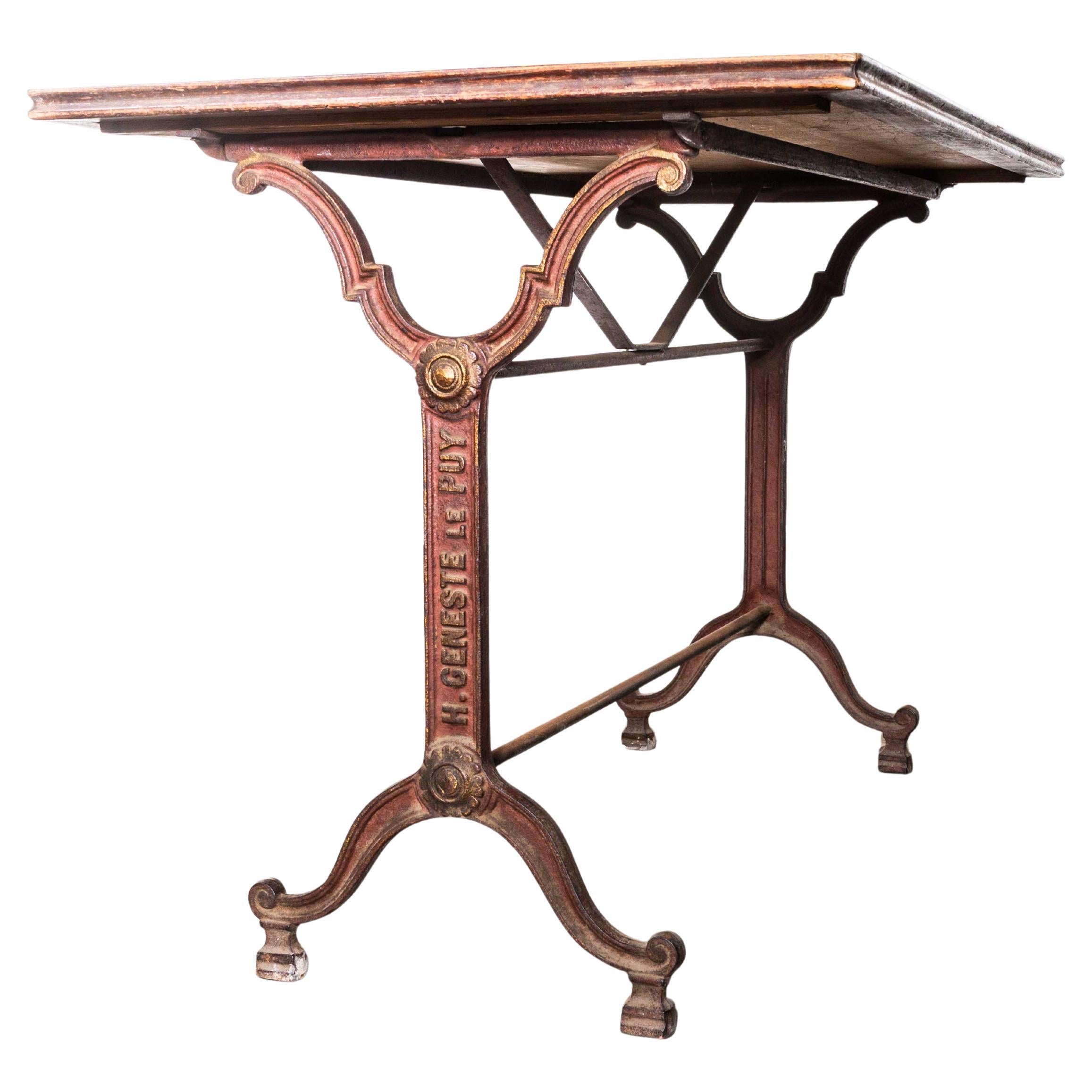 Tavolo con base fusa a rilievo originale francese del 1940 (3577)