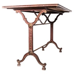 Tavolo con base fusa a rilievo originale francese del 1940 (3577)