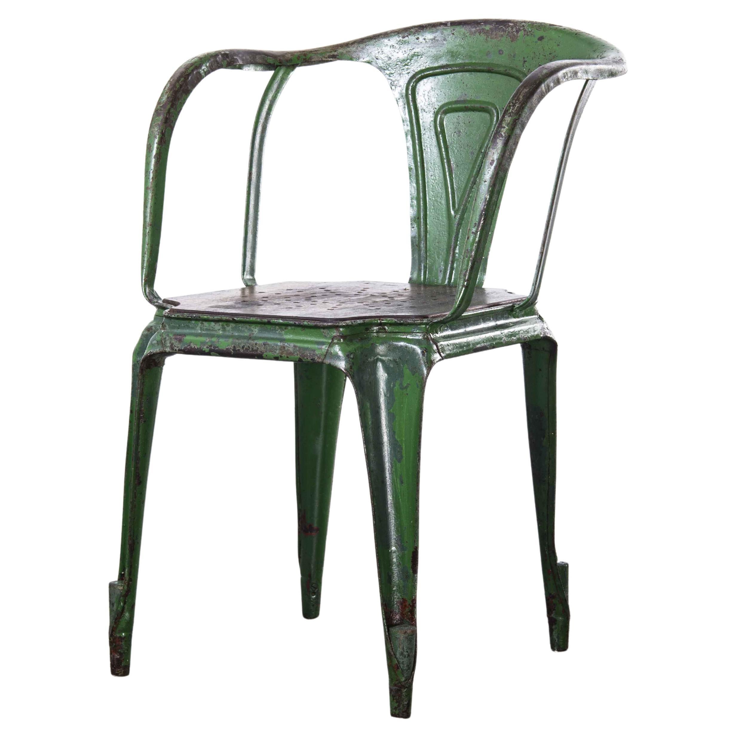 1940's Original French Multipl's Arm Chair, Green
