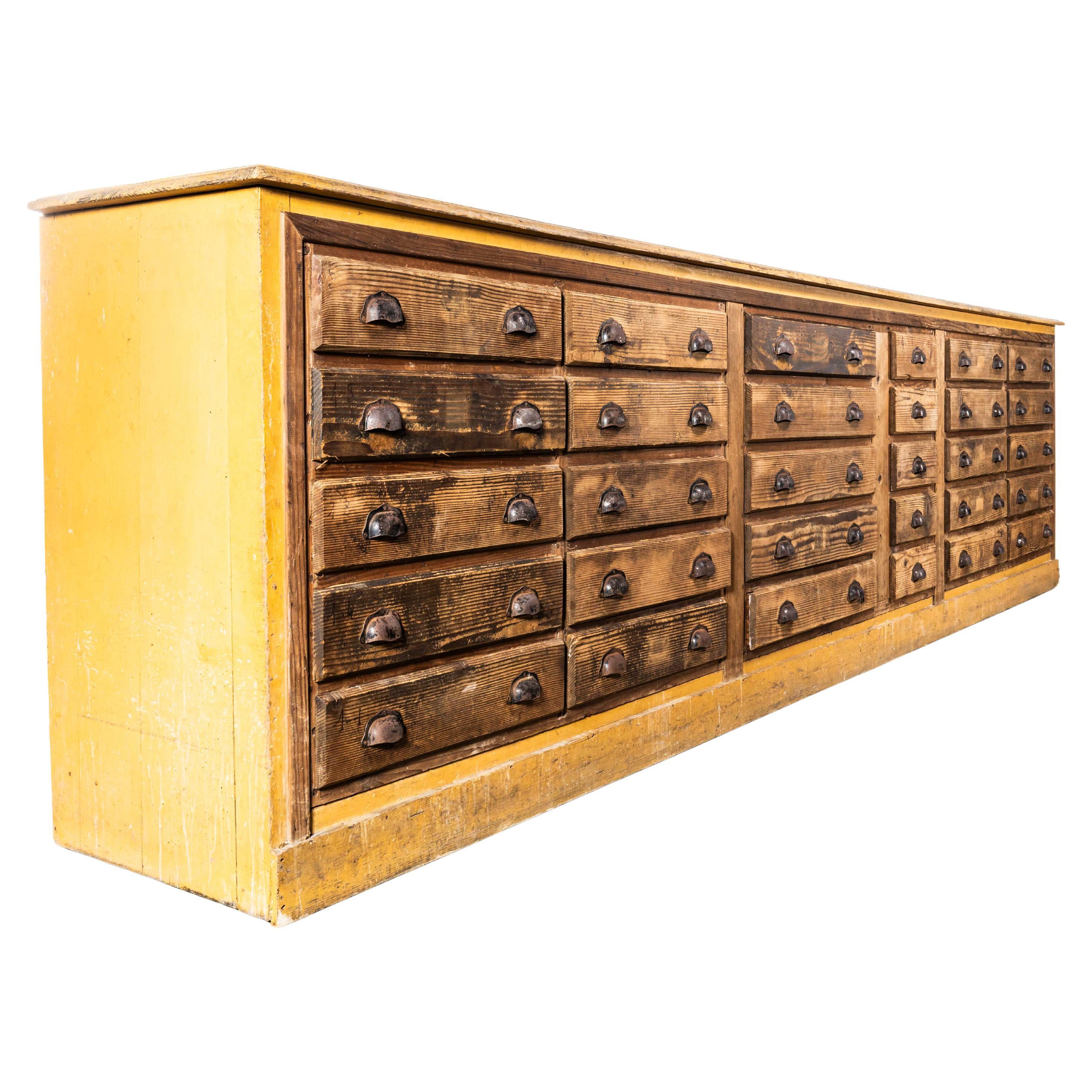 1940’s Original French Workshop Bank Of Drawers - 3.8M