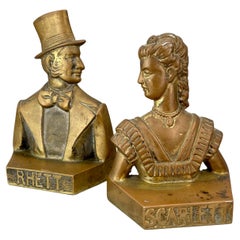 Original Gone with the Wind-Skulptur Rhett + Scarlett, kinetische Neuheit, 1940er Jahre