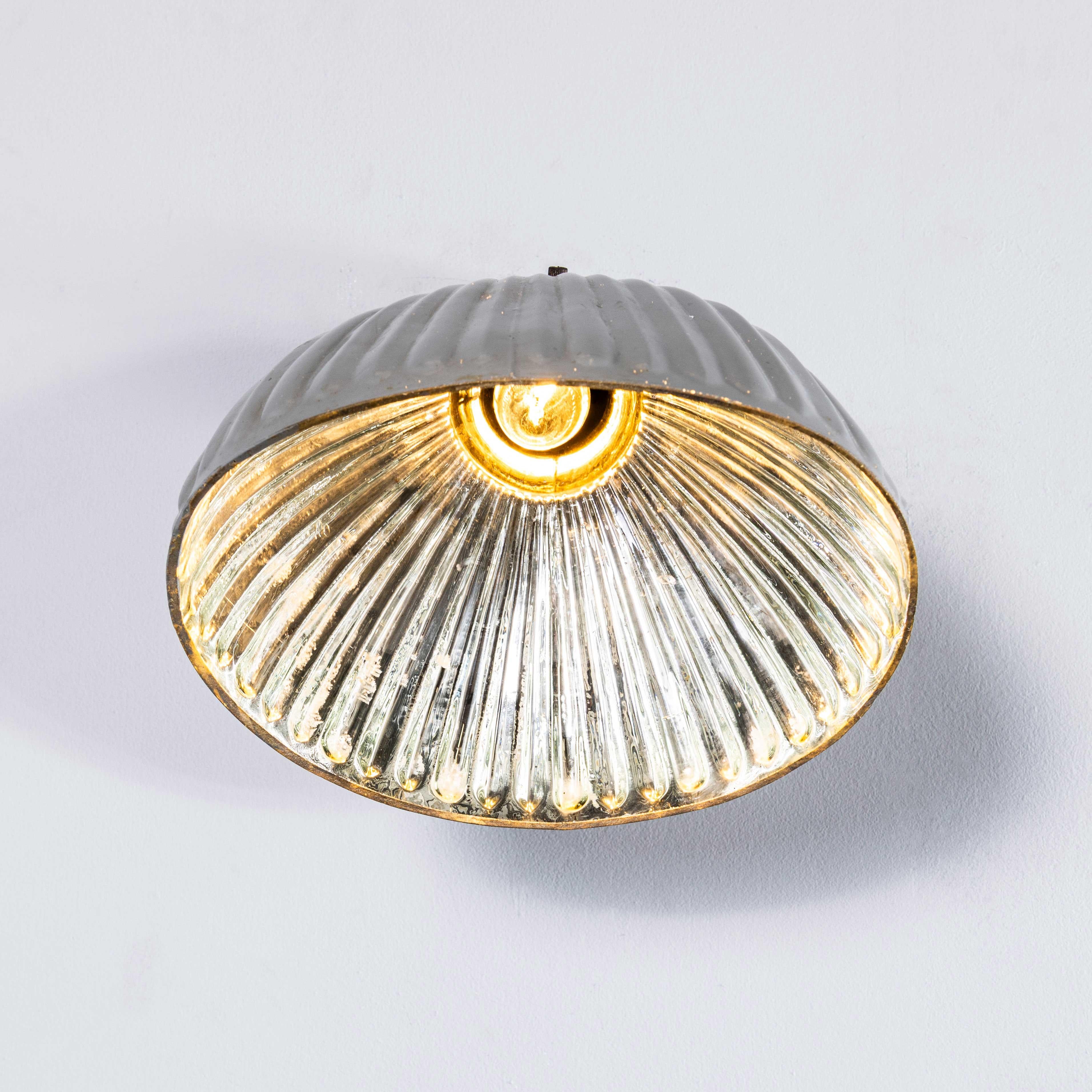 Mid-20th Century 1940's Original Mercury Glass Adjustable Wall - Ceiling Lamp For Sale