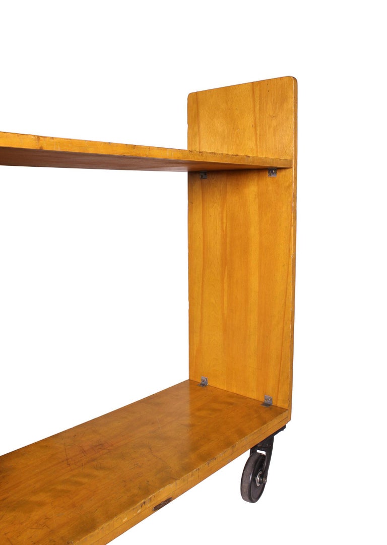 1940s Original Remington Rand Library Cart / Bookcase / Rolling Bar For Sale at 1stDibs wooden