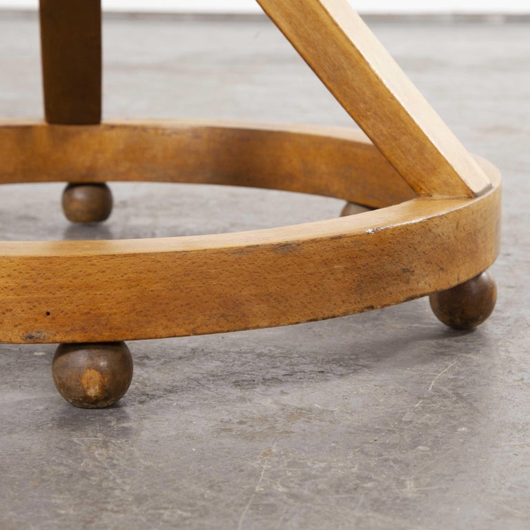 1940s Original Round Thonet Small Dining, Side, Table at 1stDibs