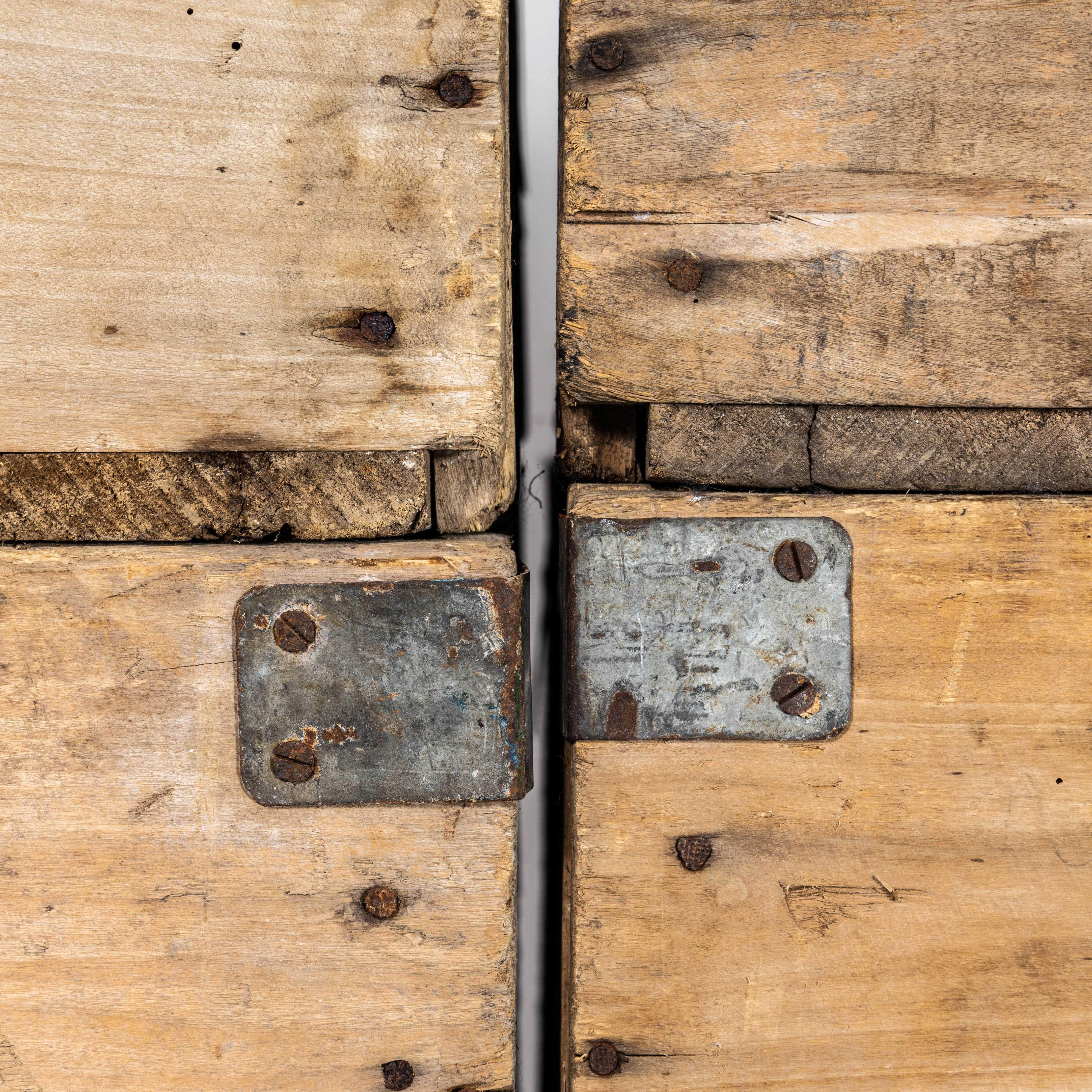 Belgian 1940's Original Storage Crates By De Werkeende Bie - Poperinghe For Sale