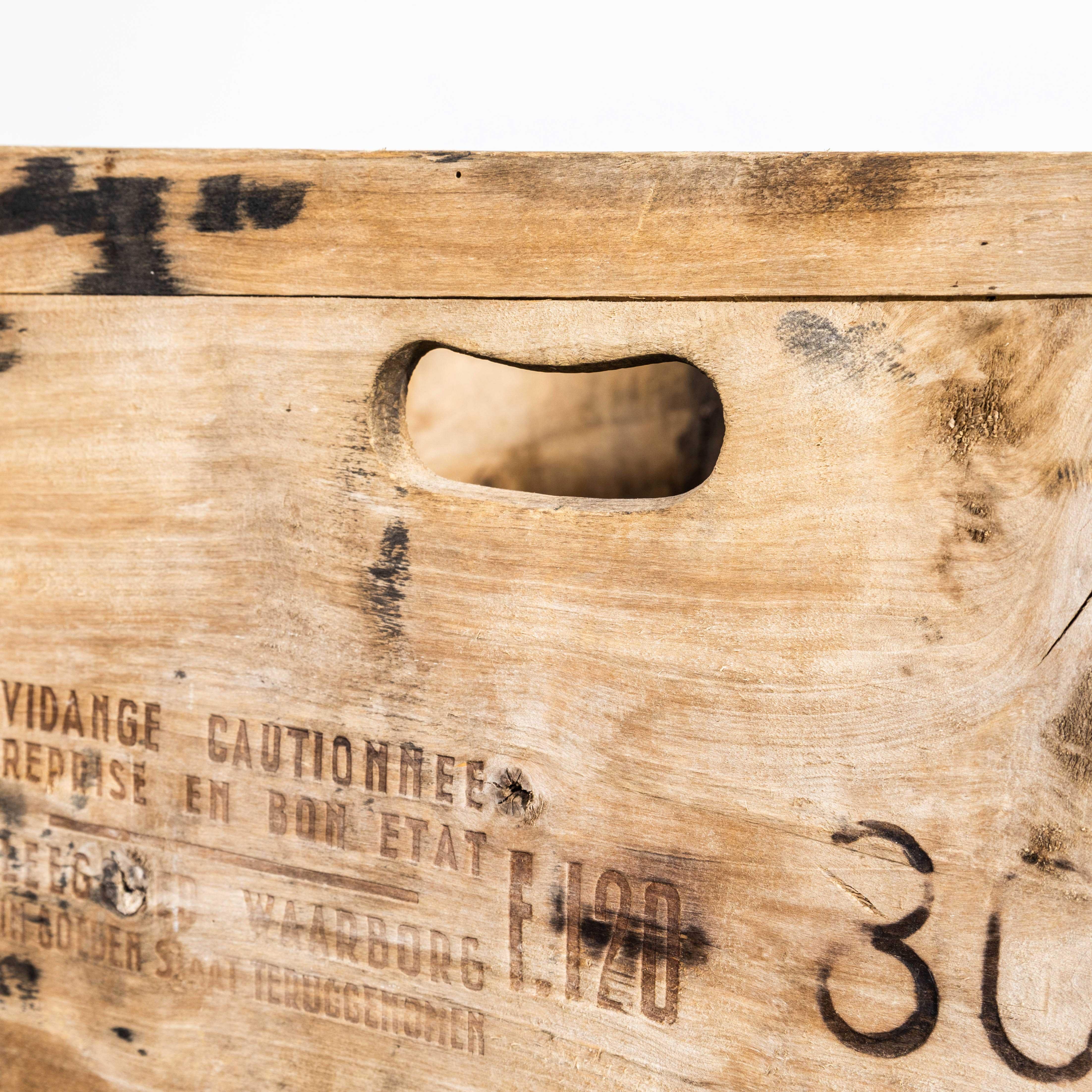 1940's Original Storage Crates By De Werkeende Bie - Poperinghe For Sale 1