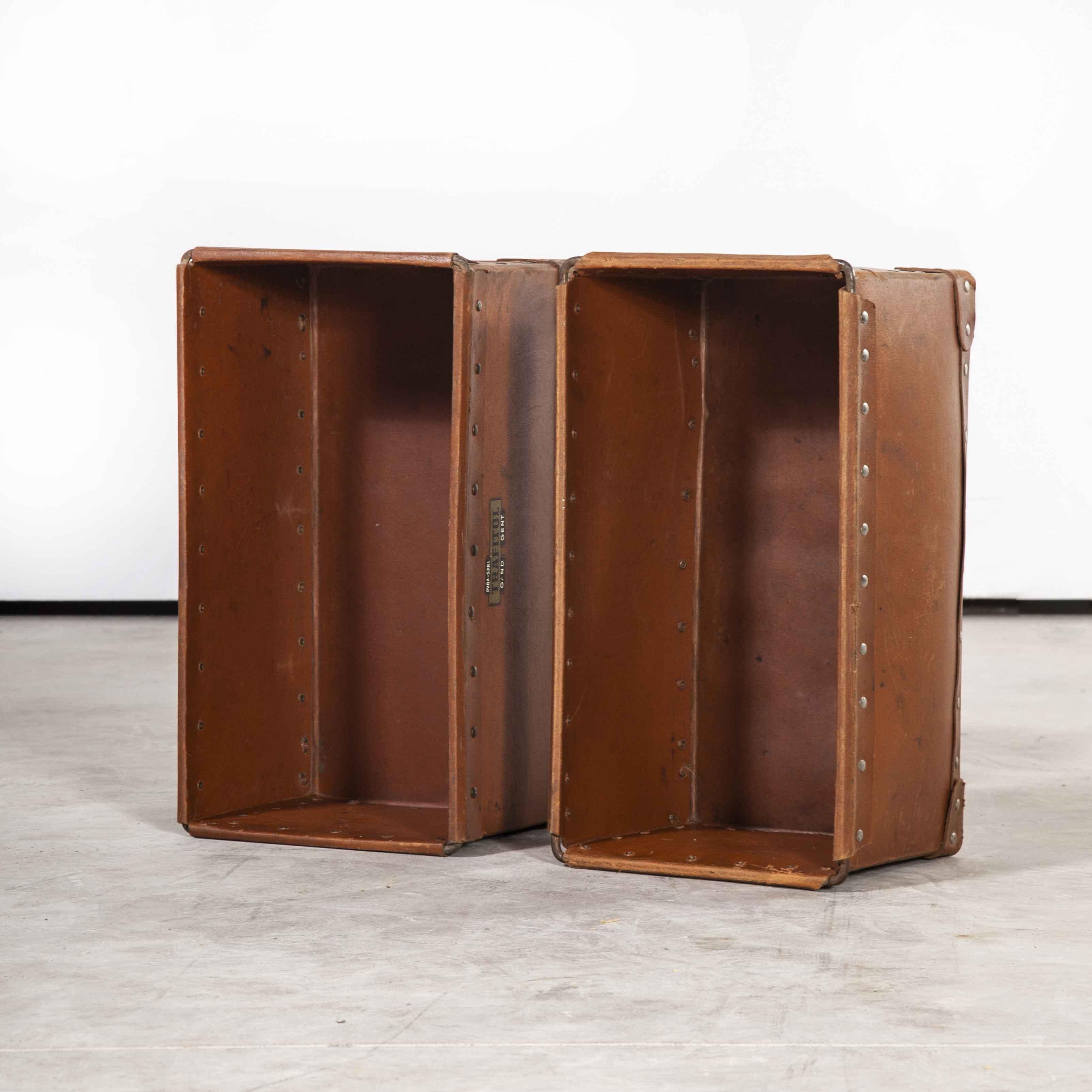 1940’s original Suroy low industrial storage boxes – set of two

1940’s original Suroy low industrial storage boxes – set of two. In 1853 the textile industrial revolution arrived in Loos, Nord France with the formation of the Esquermes factory by