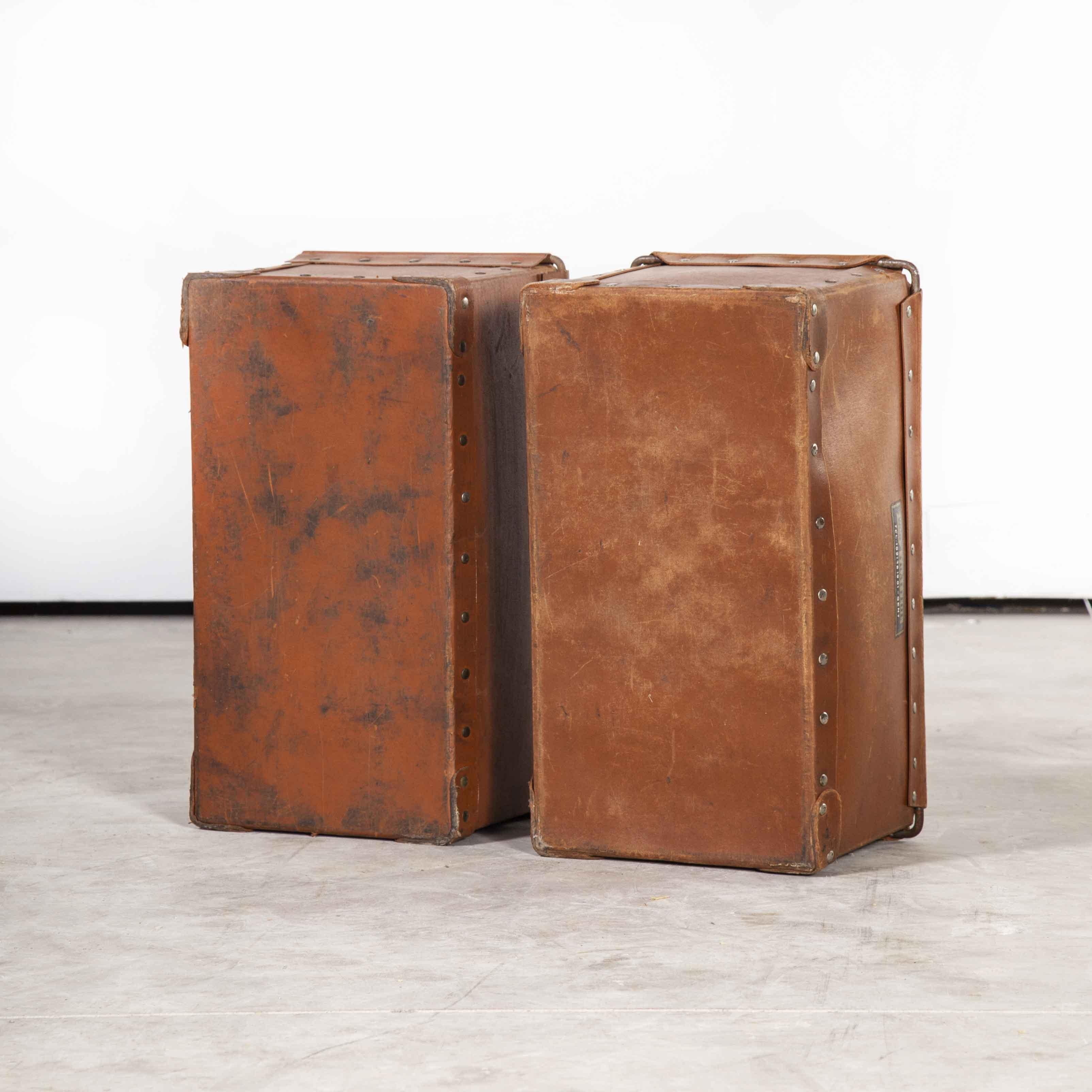 Mid-20th Century 1940's Original Suroy Low Industrial Storage Boxes - Set Of Two