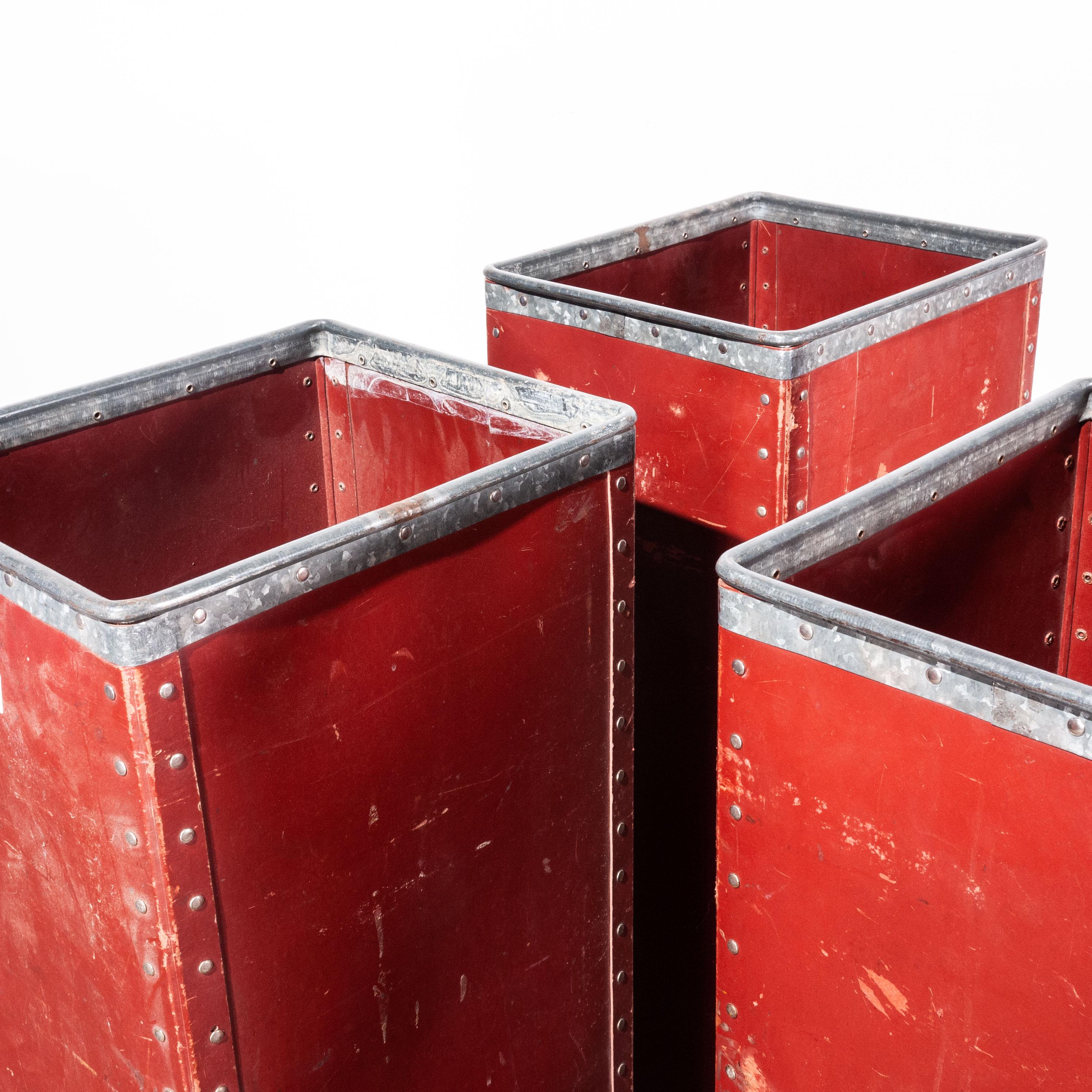 French 1940s Original Suroy Tall Industrial Storage Boxes, One Available